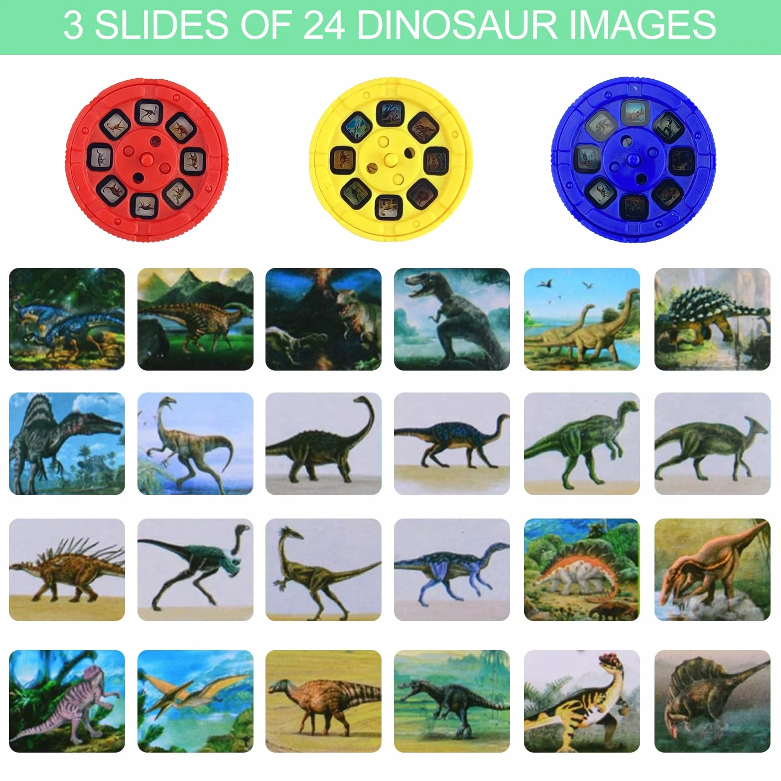 MeoZynxadril Latarka i projektor dinozaur