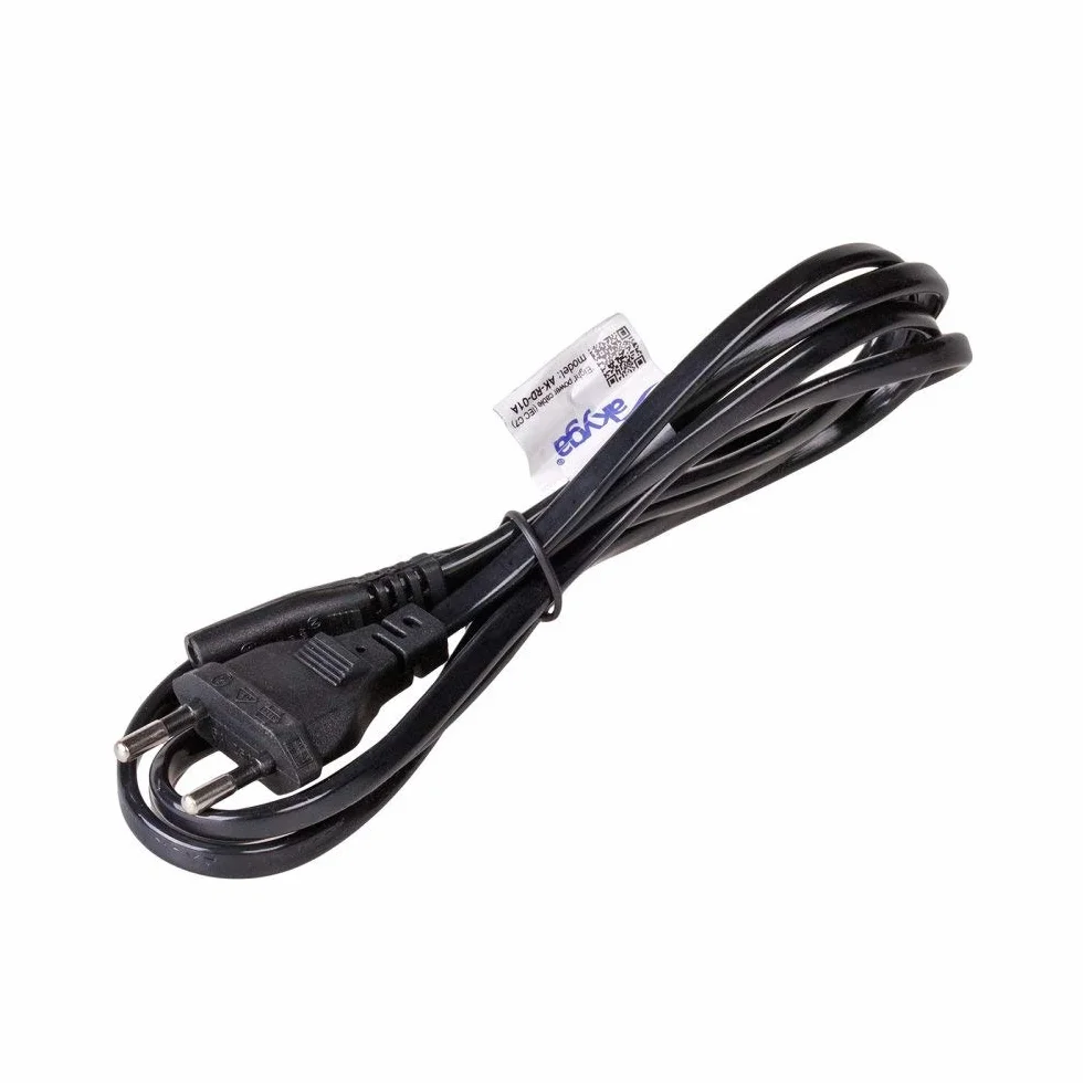 Kabel zasilający 2pin Akyga AK-RD-01A IEC C7 CEE 7/16 Europlug 1.5m