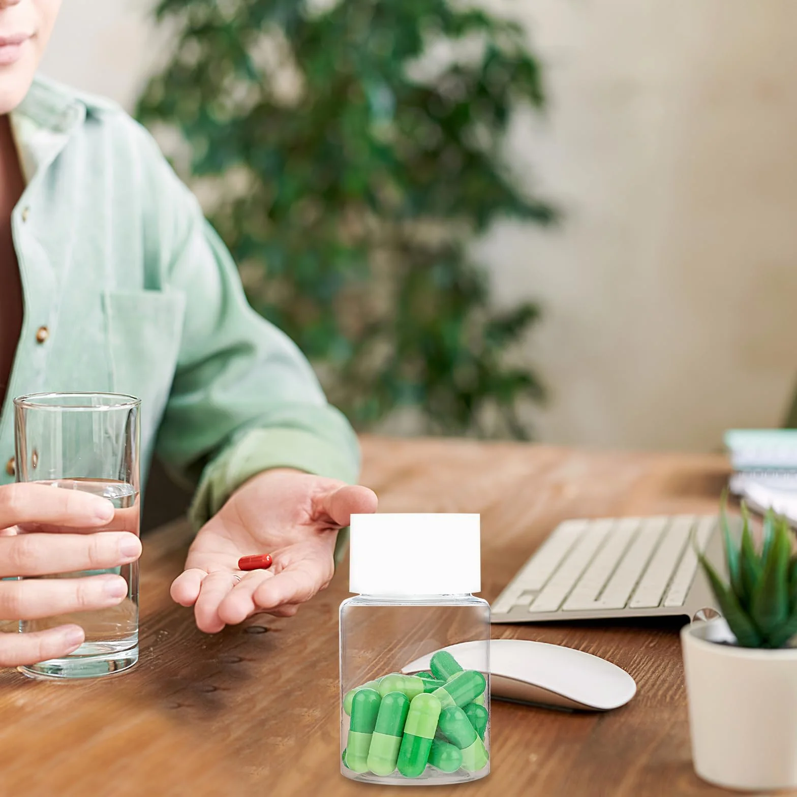 WLLHYF 30 ml puste przezroczyste plastikowe butelki na tabletki 4 szt. butelka