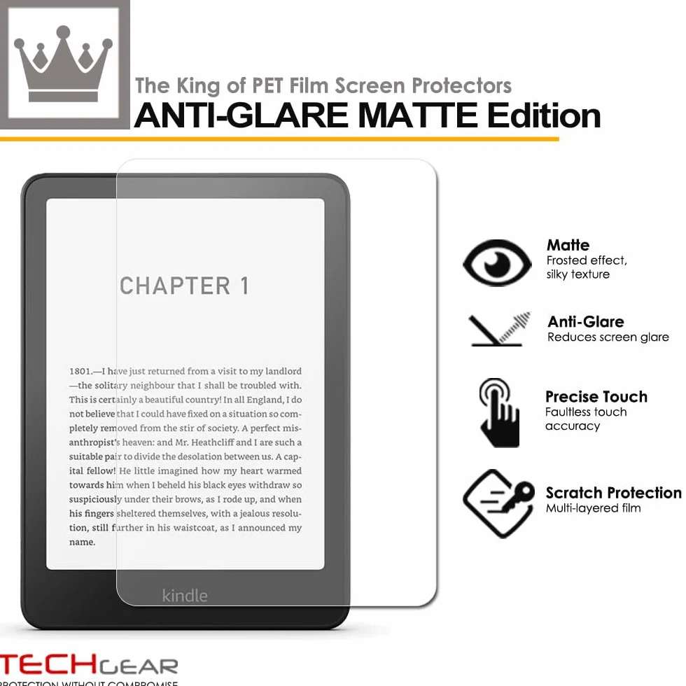 TECHGEAR 3-pak matowych ochraniaczy do Kindle Paperwhite 2024 12. generacji ANTI GLARE