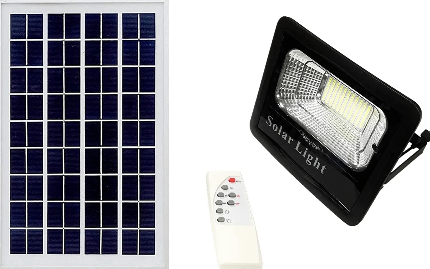 tempo di saldi Reflektor LED 200 W SMD z panelem słonecznym, czujnikiem zmierzchu i pilotem zdalnego sterowania