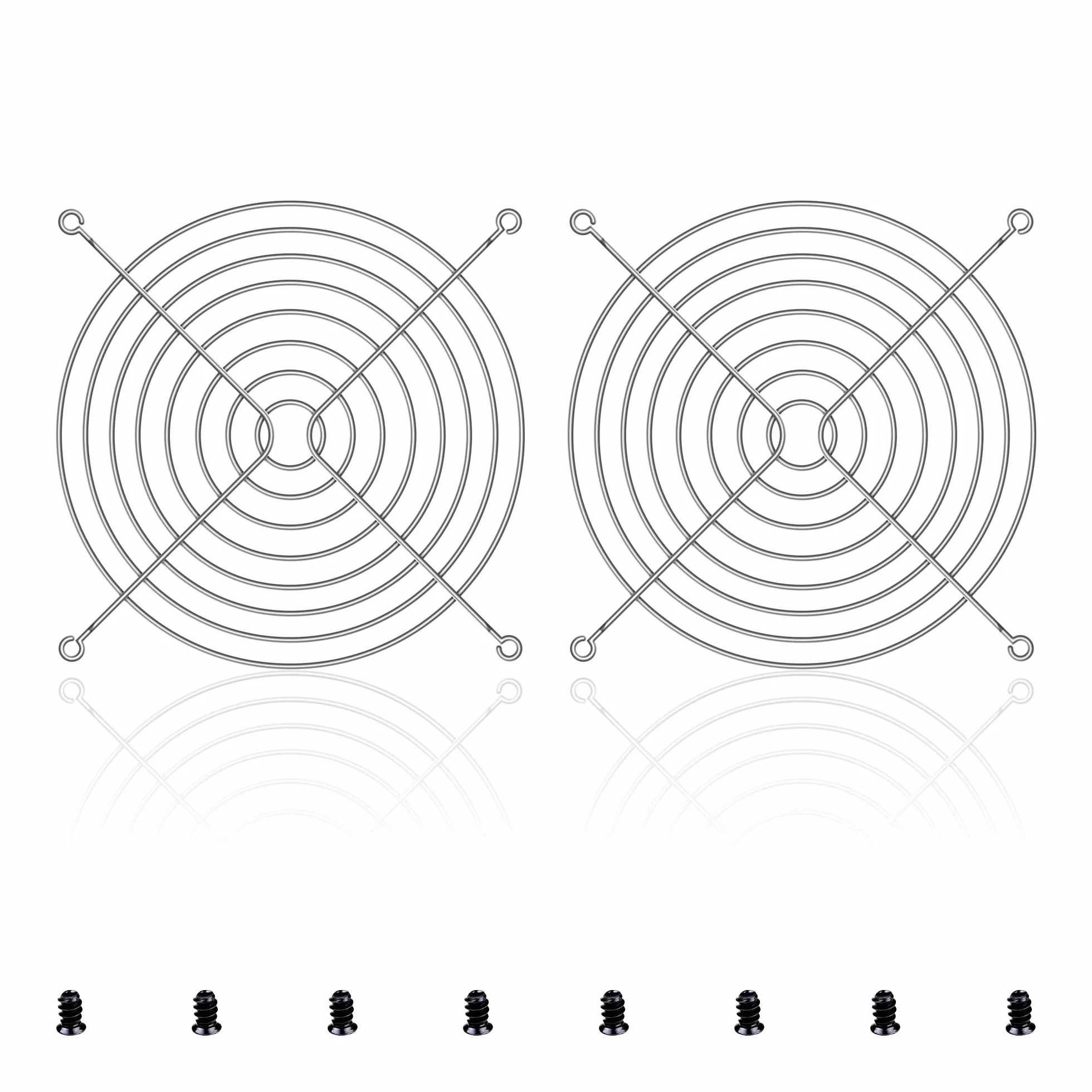 Chromowana Osłona Wentylatora Fan Grill 120 mm do Drukarki 3D 2 sztuki