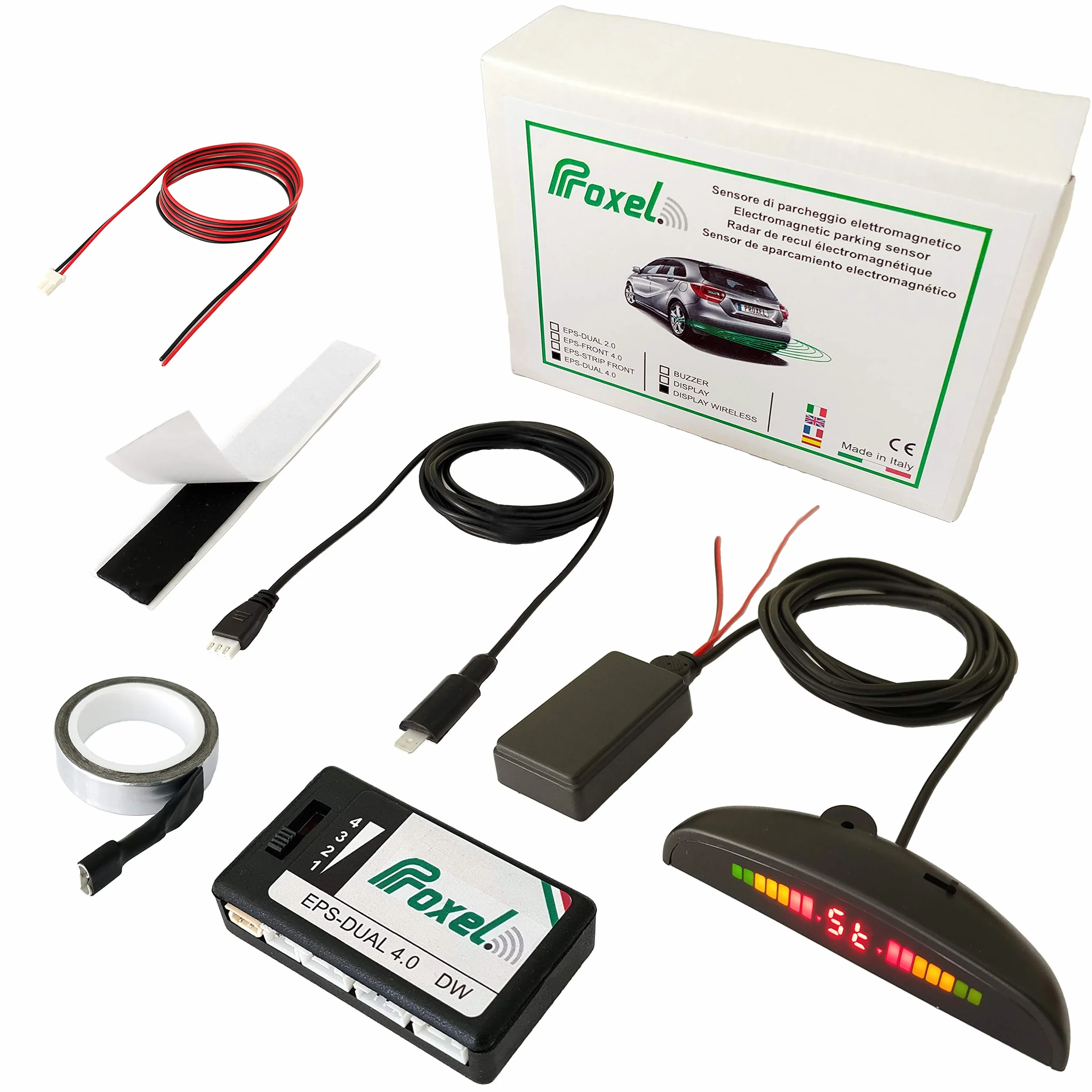 Proxel Niewidoczne Elektromagnetyczne Czujniki Parkowania Przód Tył Bezprzewodowy Wyświetlacz
