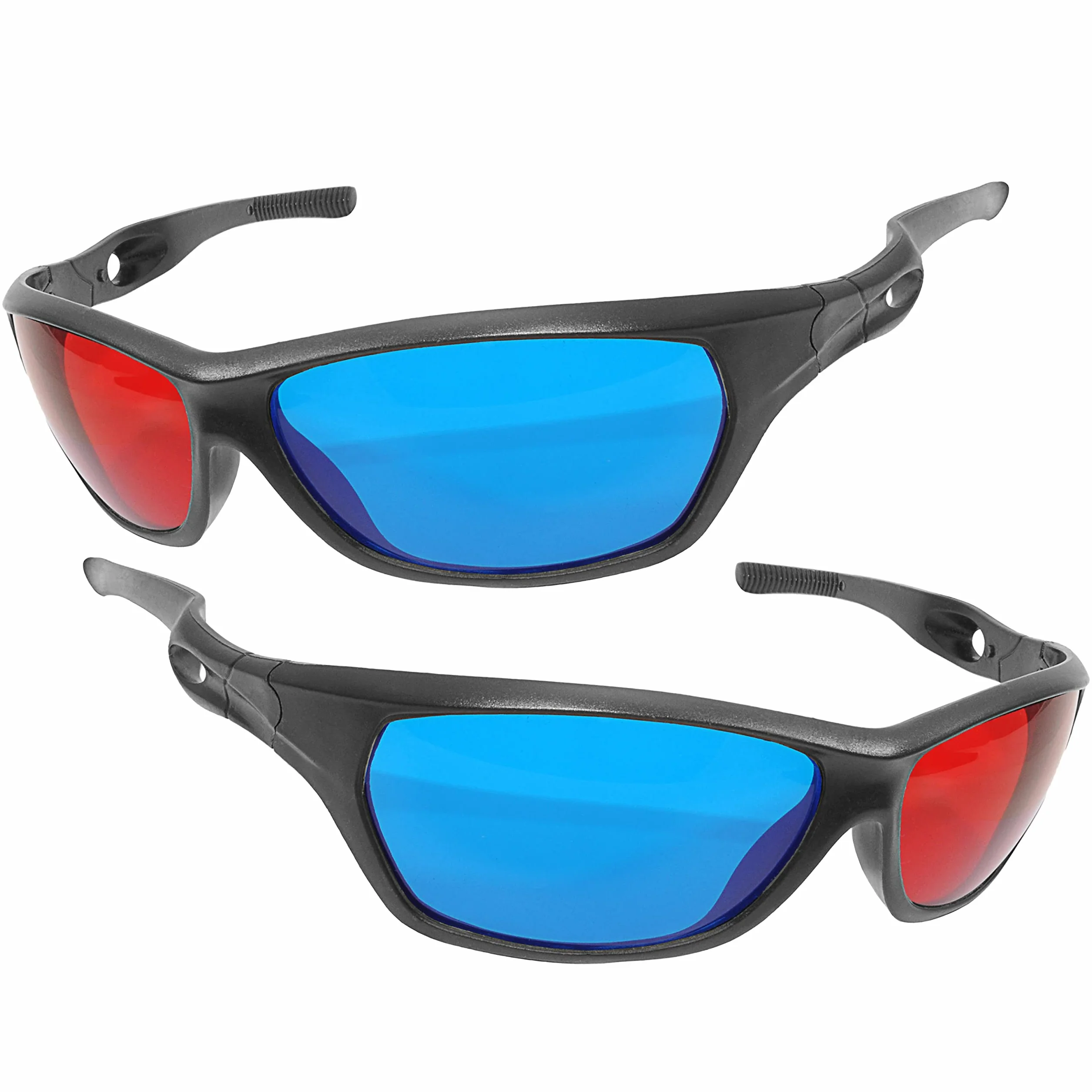 Ganzoo 3D okulary anaglif czerwony/cyjan, pakiet 2 szt., do filmów, gier PC, monitora, telewizora i projektora