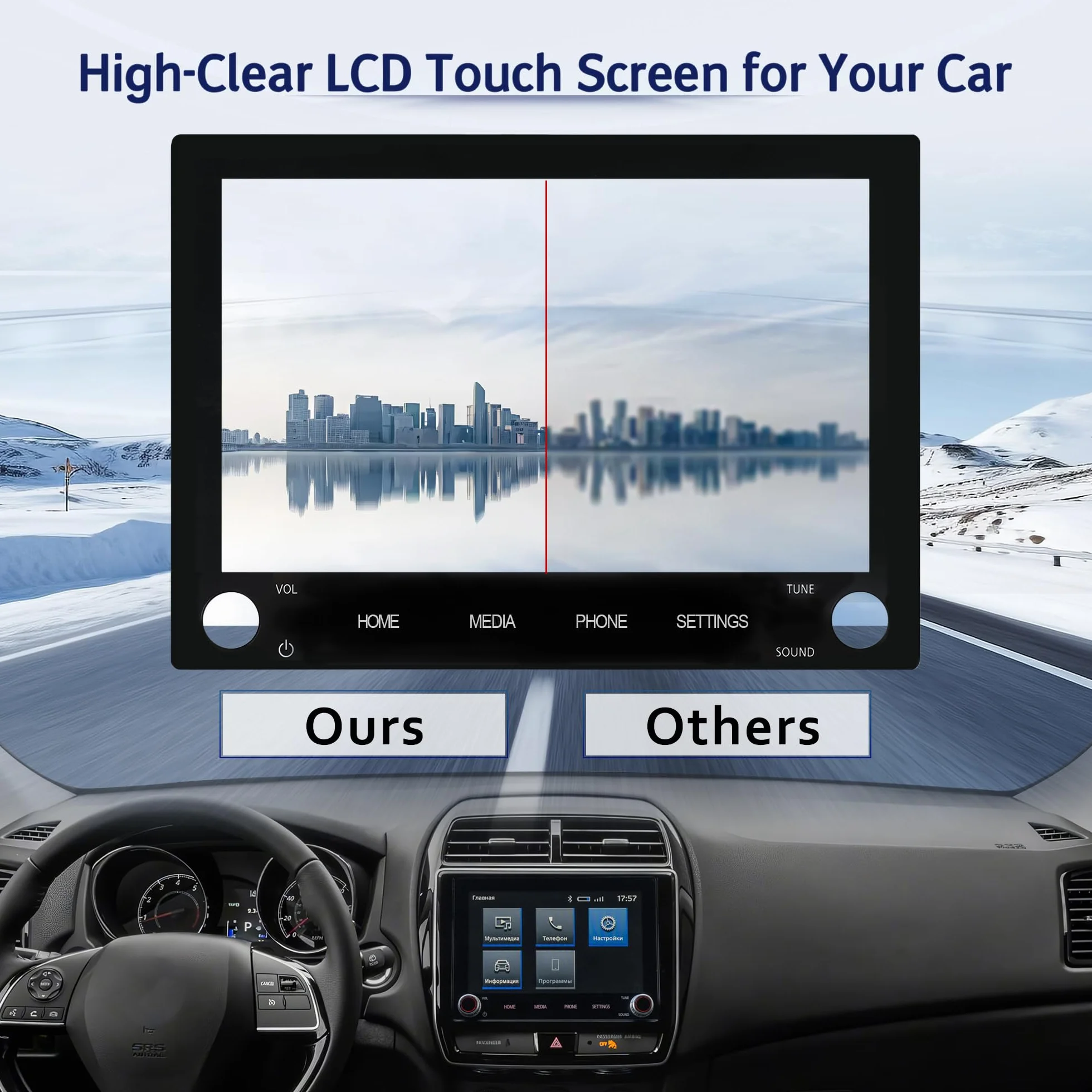 LEMON SHARK Ekran dotykowy LCD 8" nawigacja radio do Mitsubishi Outlander 2020-2022