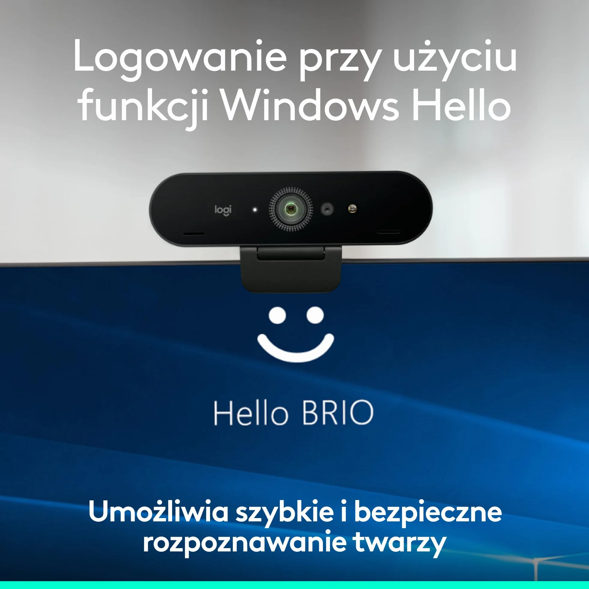 Logitech Brio 4K kamera internetowa z mikrofonem i redukcją szumów, automatyczna korekcja światła HD, do Teams Zoom Meet PC Mac