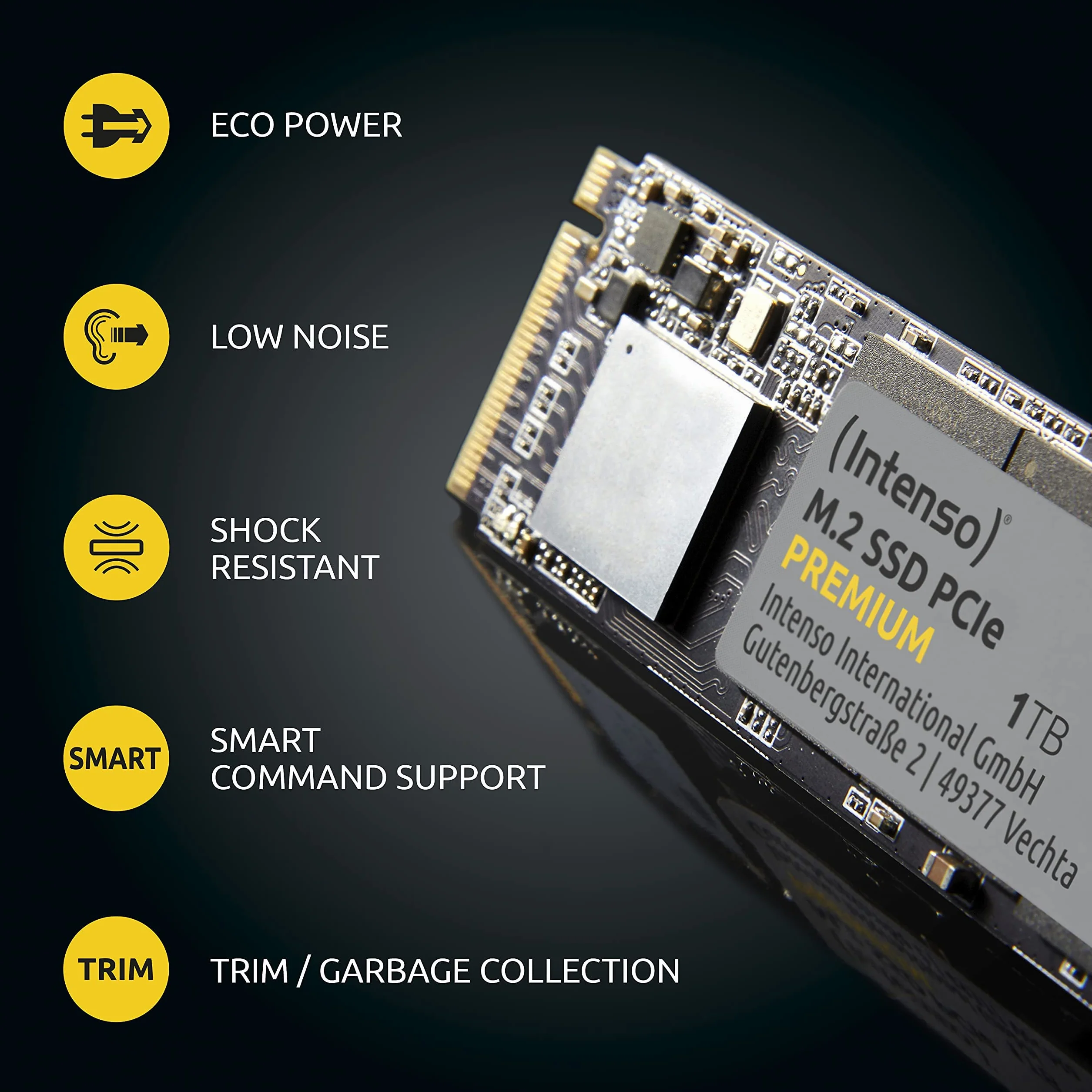 SSD Intenso 500GB M.2 2280 PCIe Premium Gen.3 x4 NVME 1.3 3835450