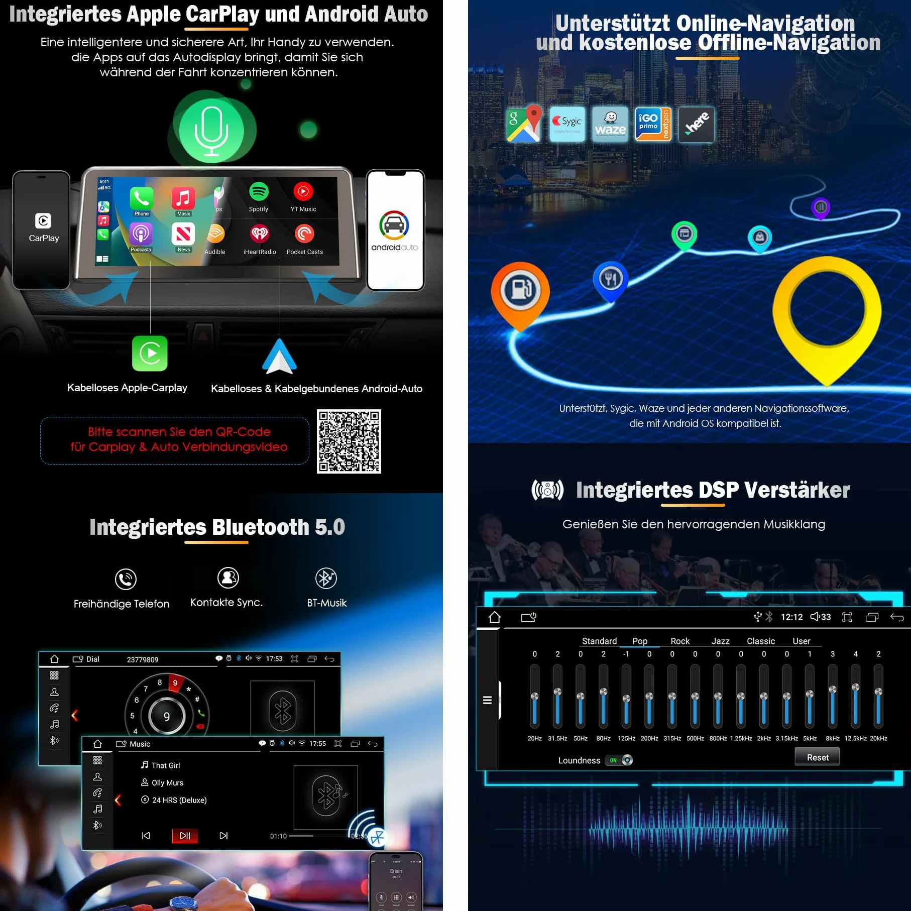 Erisin Qualcomm 10,25 cala 8-rdzeniowy 4 GB + 64 GB Android 13 radio samochodowe Bluetooth z GPS do BMW X1 E84 (2009-2015) CIC, bezprzewodowy system CarPlay Android Auto WiFi DAB+ IPS USB DSP iDrive