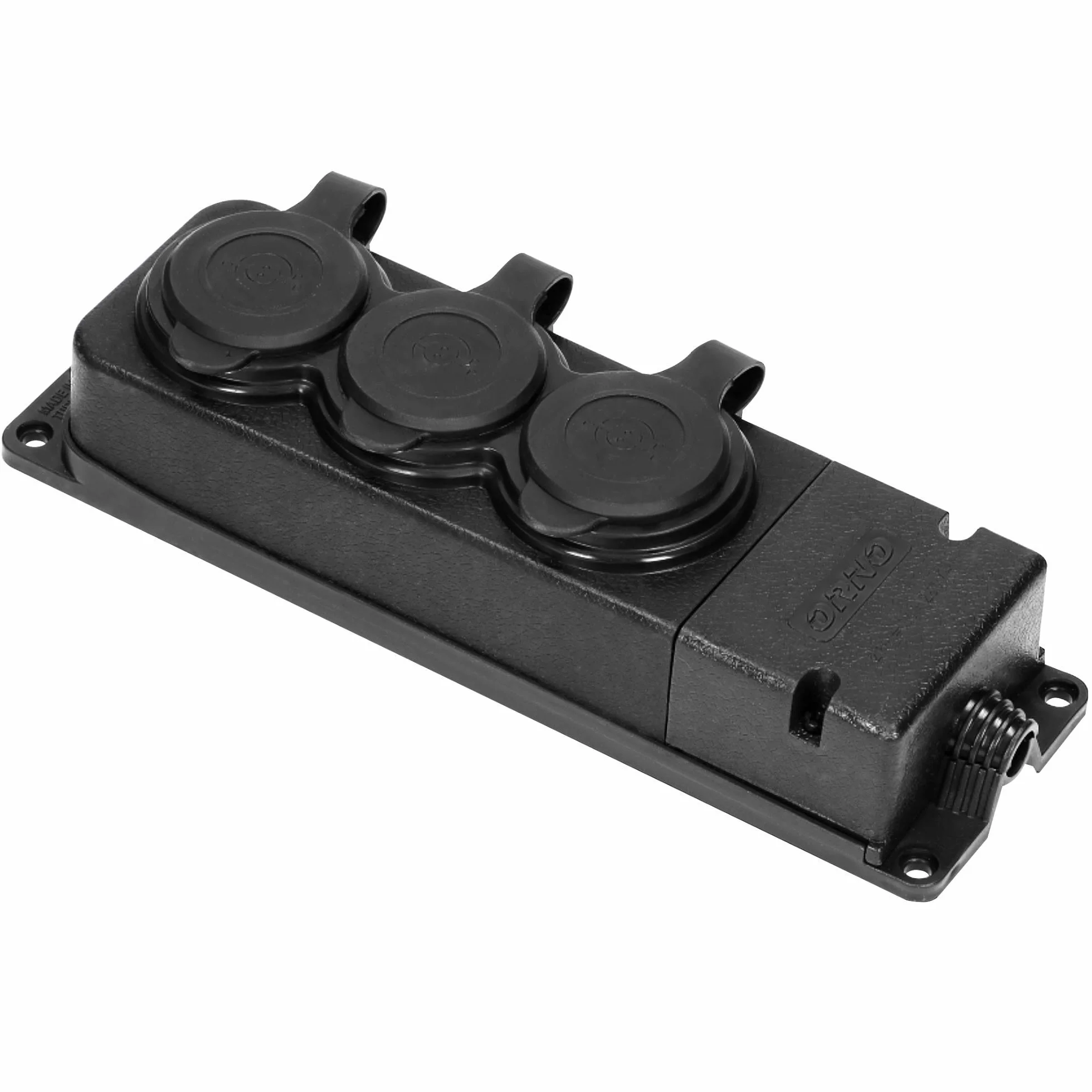 ORNO Warsztatowa wtyczka Schuko IP44 230V 16A potrójna