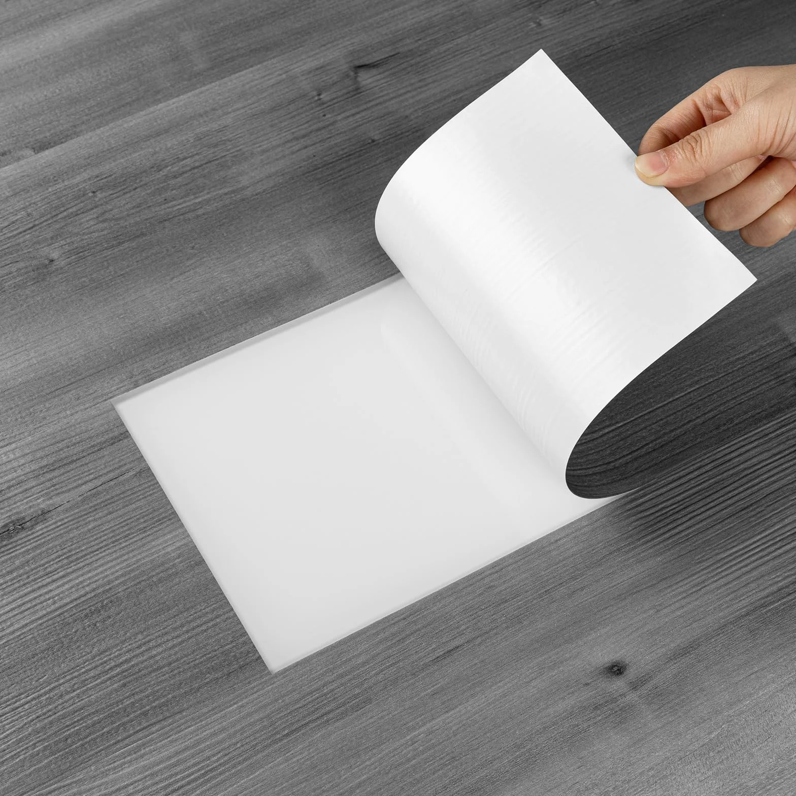 NUFLR Samoprzylepne płytki podłogowe, winylowe płytki podłogowe, efekt szarego drewna, odklej i przyklej, winylowa rolka podłogowa, do kuchni, salonu i łazienki, 15 x 90 cm, 10 szt. (1,35 m²)