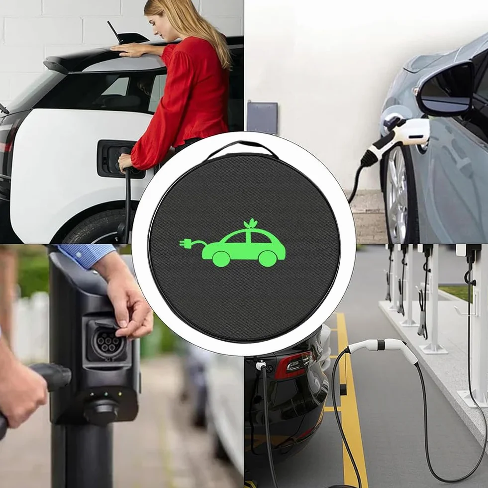 Torba Do Ładowania Samochodu Elektrycznego,Wodoszczelna Torba Na Kable Ev,Przenośna Torba Na Kabel Do Ładowania,Organizator Bagażnika Kabel,Samochodu,Bagażnika,Kemping,Kiuiom