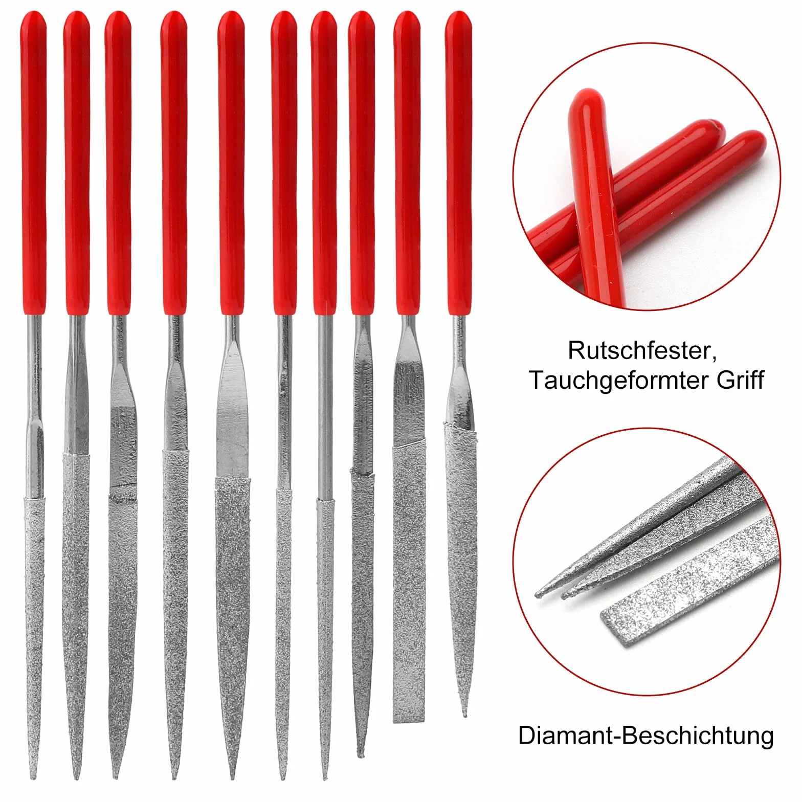 APOMOONS 10 sztuk mini diamentowych pilników igłowych z rękawiczkami, pilnik do kluczy, drobne pilniki igłowe, zestaw akcesoriów do drukarki 3D, pilniki diamentowe, zestaw do drewna, kamienia, metalu