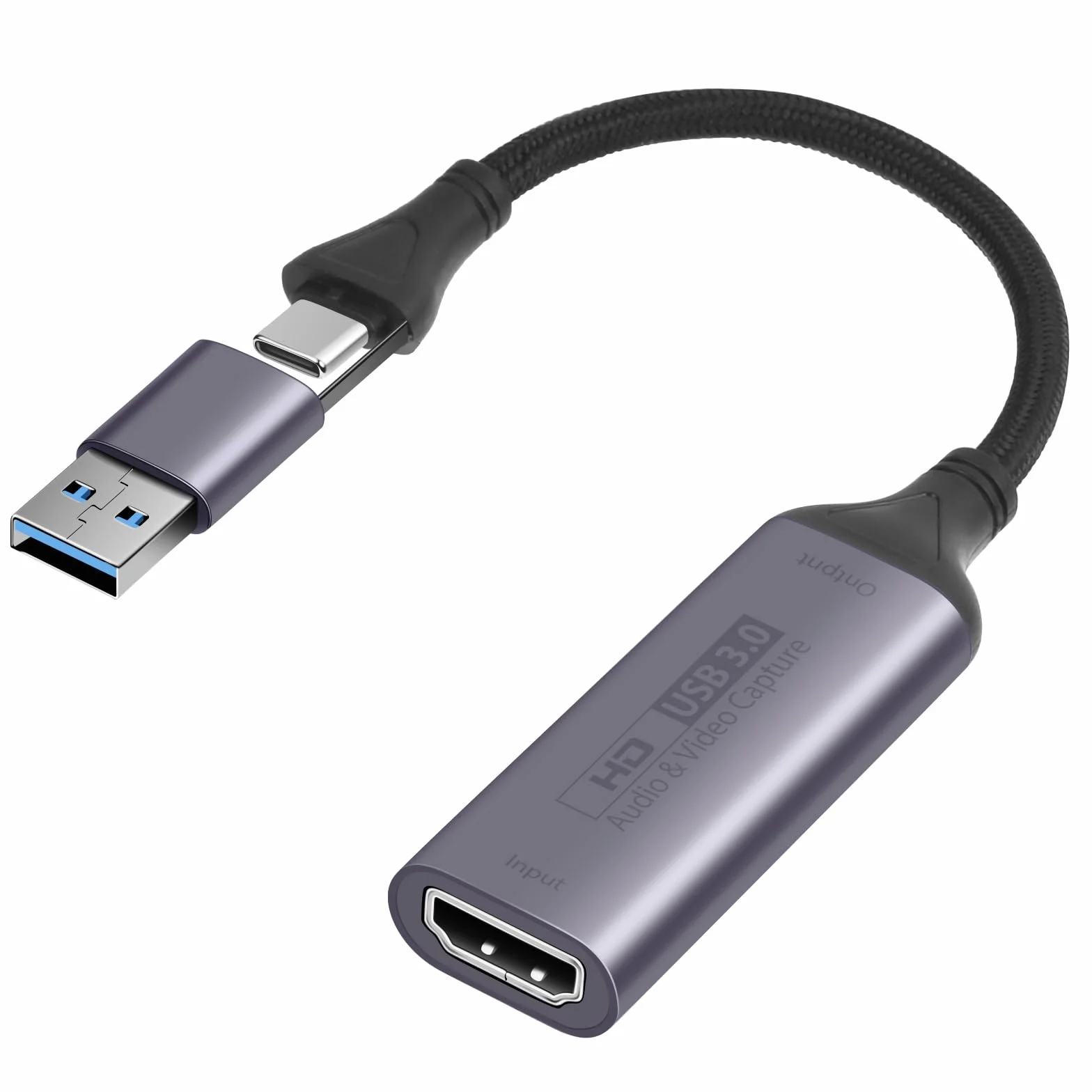 AXFEE Karta przechwytywania HDMI, 4K USB 3.0 1080p Video Grabber, kompatybilna z Switch, PS4, PS5, Xbox, TV, DSLR, PC, telefonem