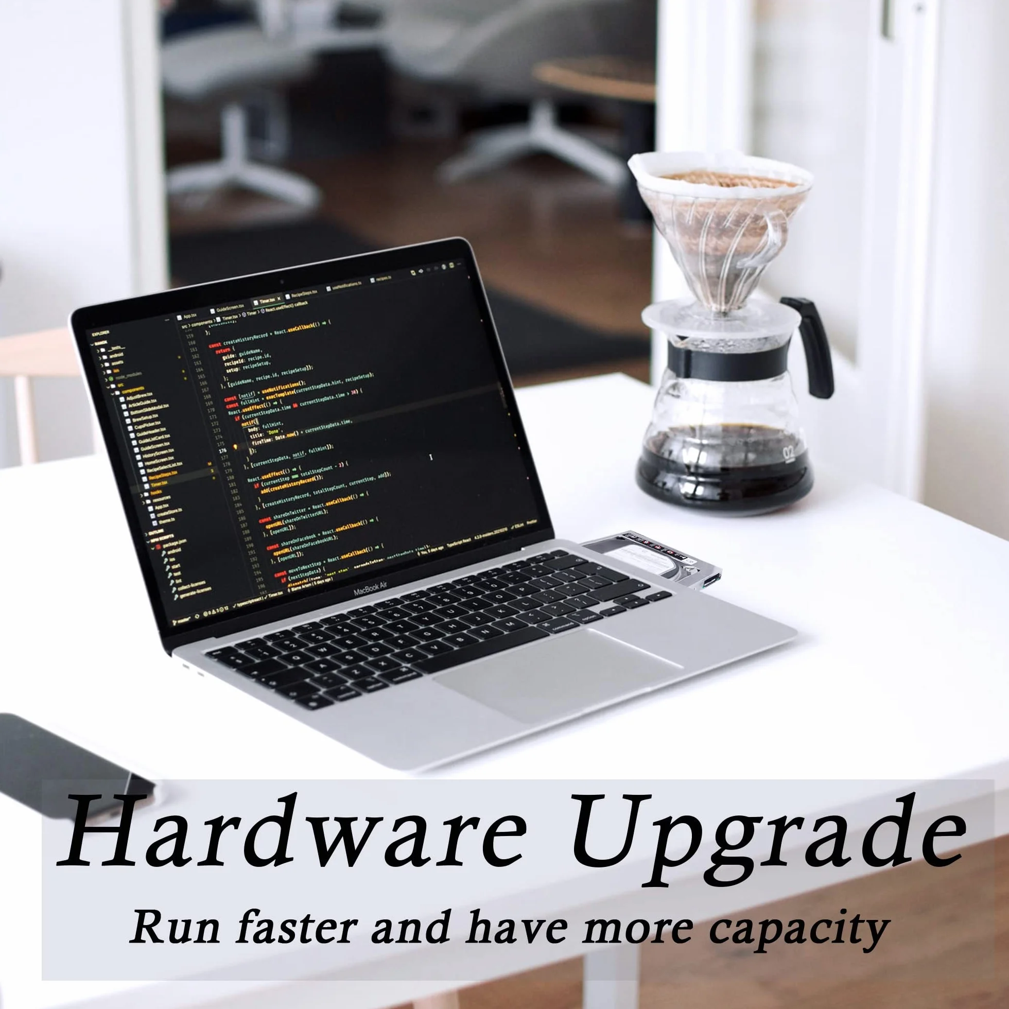 YAODHAOD SSD Caddy uniwersalny adapter SATA 12,7 mm aluminiowe obudowy tacki HDD kompatybilny Dell HP Lenovo ThinkPad ASUS Sony Laptop