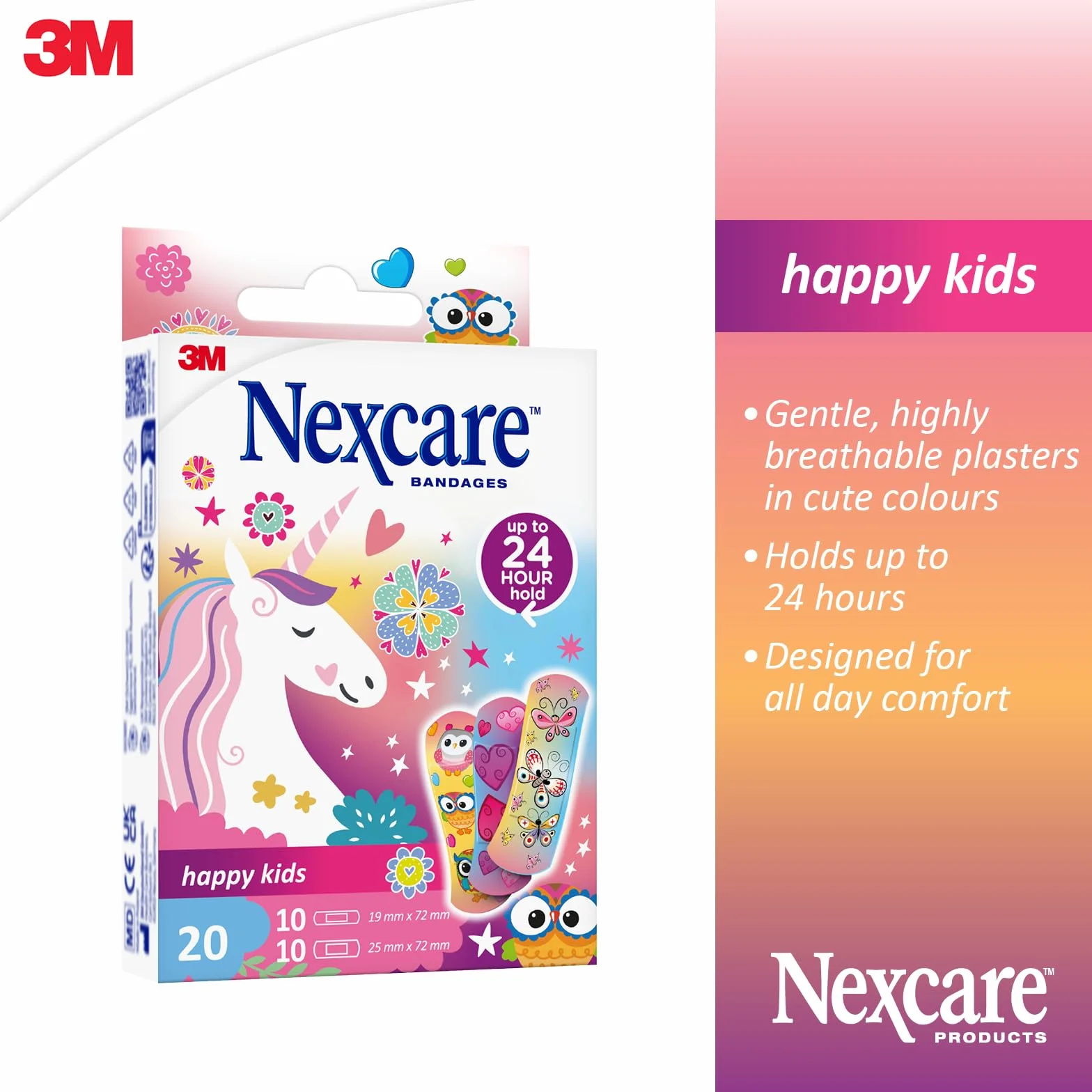 Nexcare Happy Kids Magic Różne paski, 20 sztuk