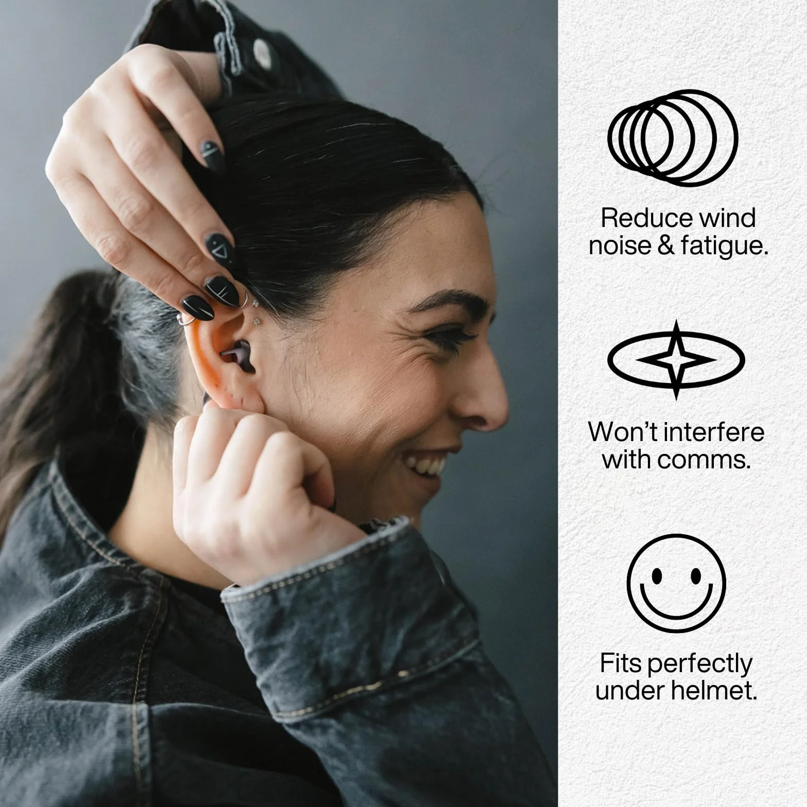 EarPeace Moto Oryginalne zatyczki do uszu z redukcją szumów, wielokrotnego użytku, wysoka jakość ochrony słuchu do motocykli, sportów motorowych, wycieczek, dojazdów do pracy i wyścigów, średni
