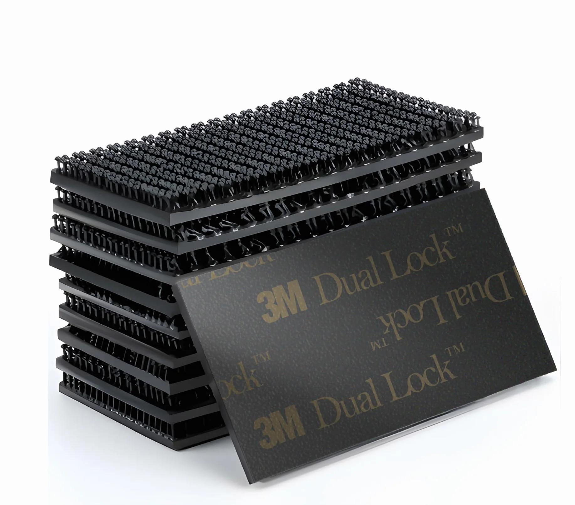 3M Dual Lock SJ 3550CF - samoprzylepne mocowania do kamer na deskę rozdzielczą, Go Pro, akcesoria samochodowe, uchwyty, zapięcia zatrzaskowe, czarne, z odwracalnymi połączeniami (25,4 mm x 50 mm) - 10