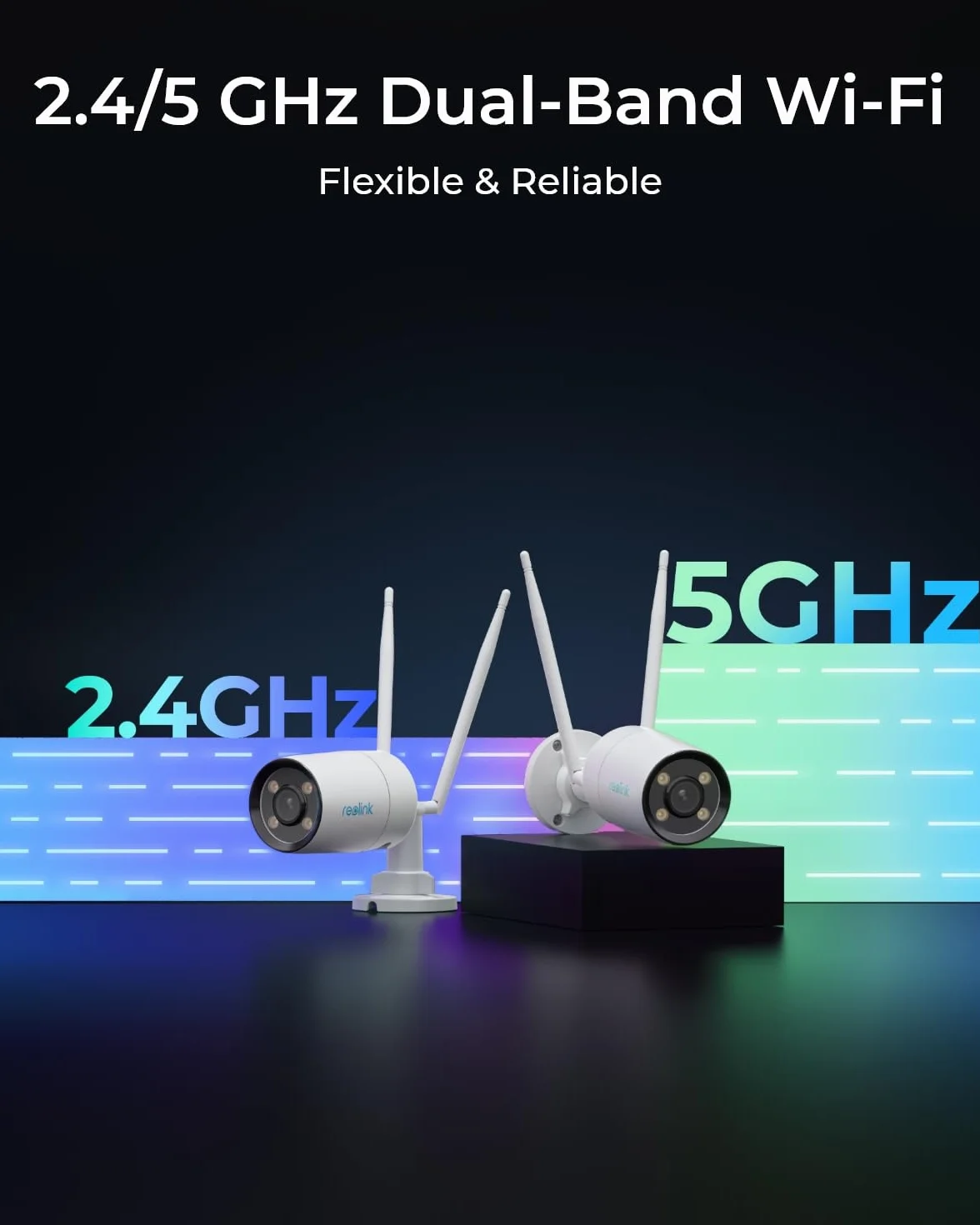 Reolink CX410W Zewnętrzna Kamera ColorX 2K 4MP HD Wi-Fi 5GHz/2.4GHz z noktowizorem True Color F1.0