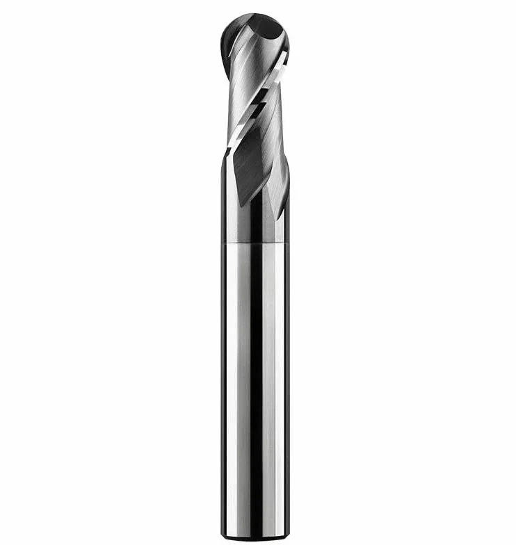 1 szt. Frez walcowo-czołowy z końcówką kulistą, frez do obróbki CNC, narzędzie z węglika spiekanego, powłoka DLC, do stopów aluminium, miedzi, stali nierdzewnej R0,5(R10xD20x40x100,SUS)