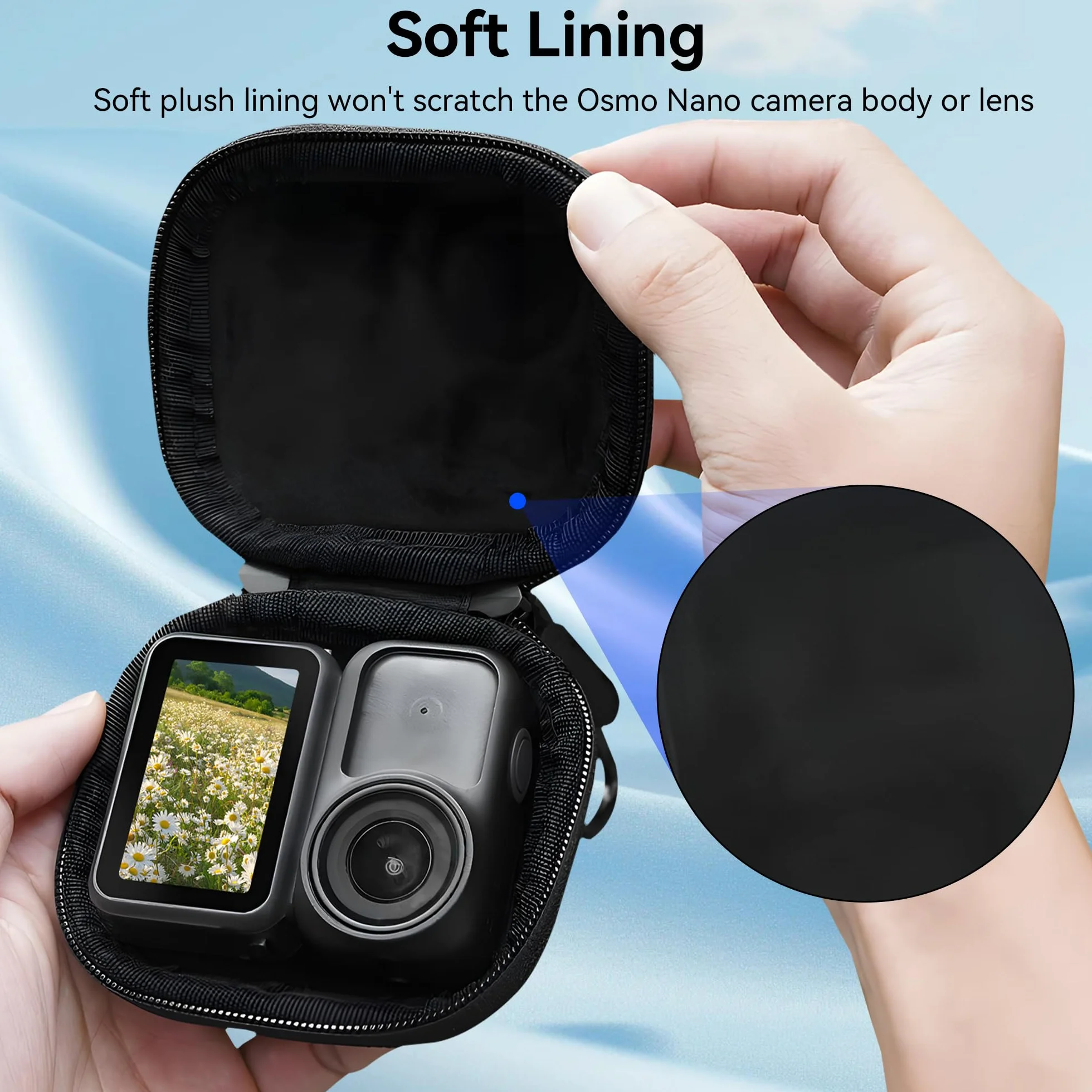 Osmo Nano Etui Transportowe Twarda Powłoka PU Torba Podróżna do DJI Osmo Nano Akcesoriów Kamery Pokrowiec Ochronny z Karabińczykiem