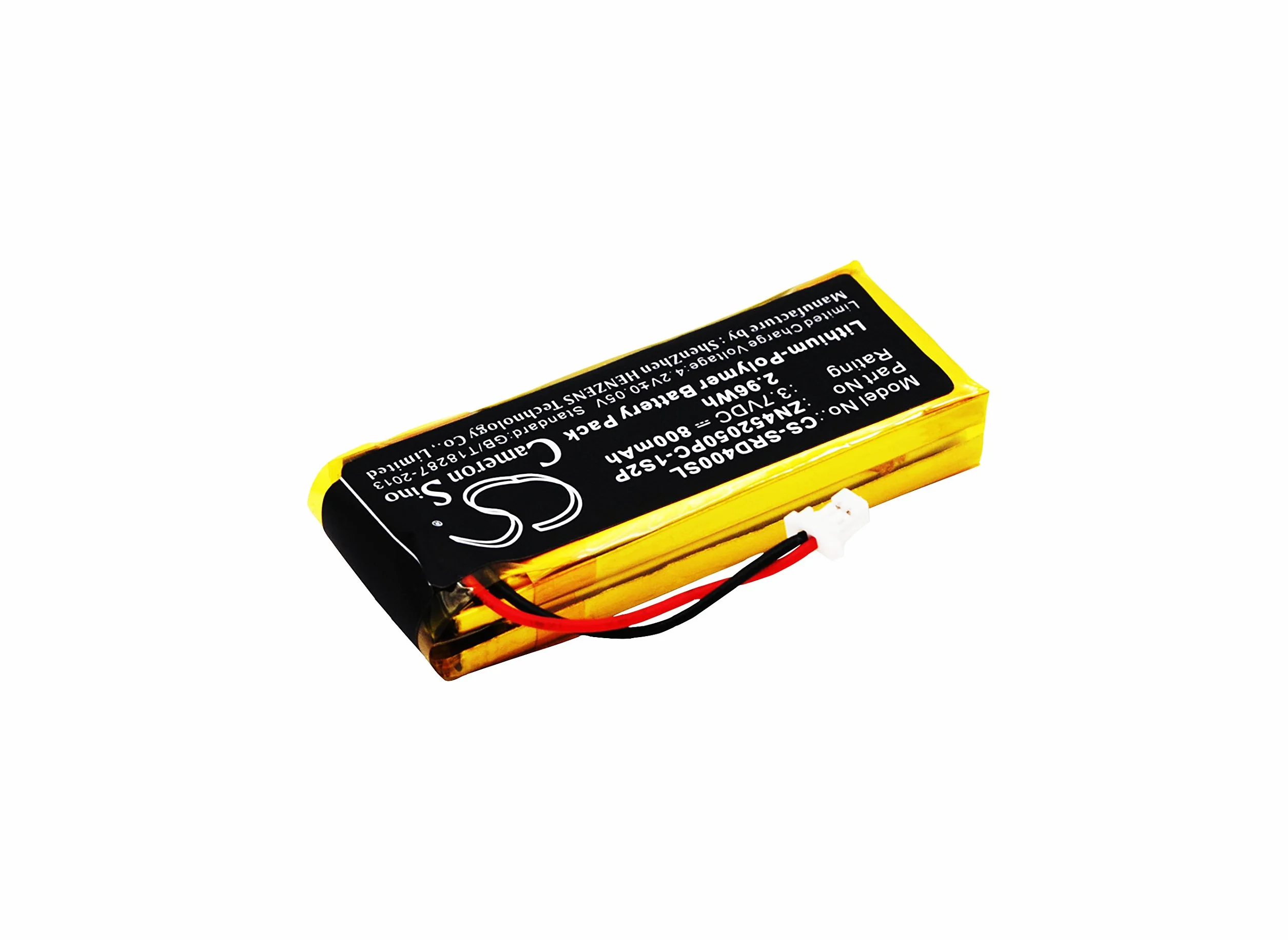 CS-SRD400SL Baterie 800mAh kompatybilny z [SCHUBERTH] C3, [CARDO] G4, G9, G9x, Scala Rider G4, Scala Rider G9, Scala Rider G9x zastępuje BAT00002, BAT00004, WW452050-2P, ZN452050PC-1S2P FBA