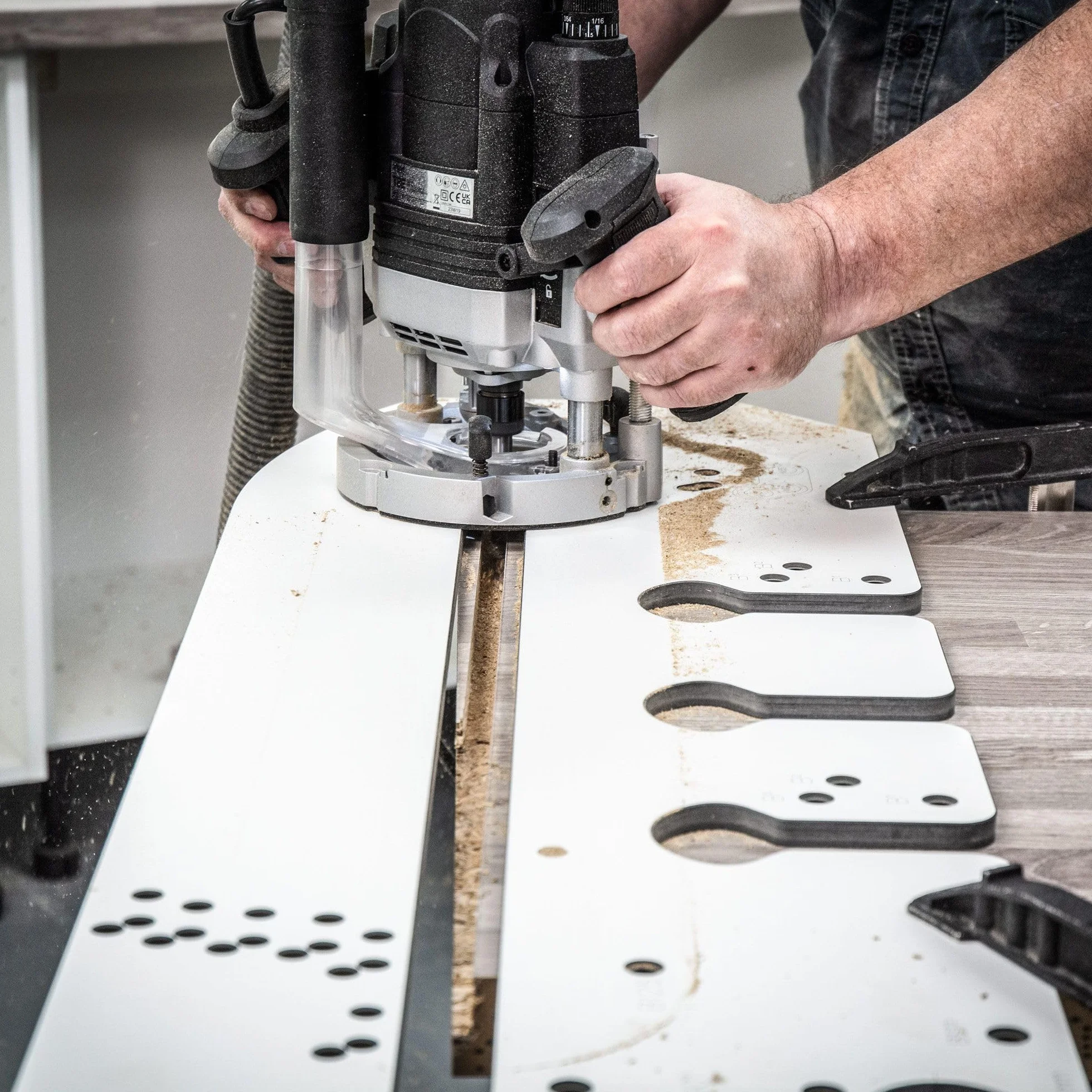 Trend Professional Szablon do Blatów Kuchennych z Wielu Materiałów do Połączeń na Zakładkę, Do Blatów do 700mm, Technologia Wyrównania Krawędzi Przedniej, KWJ700/PRO