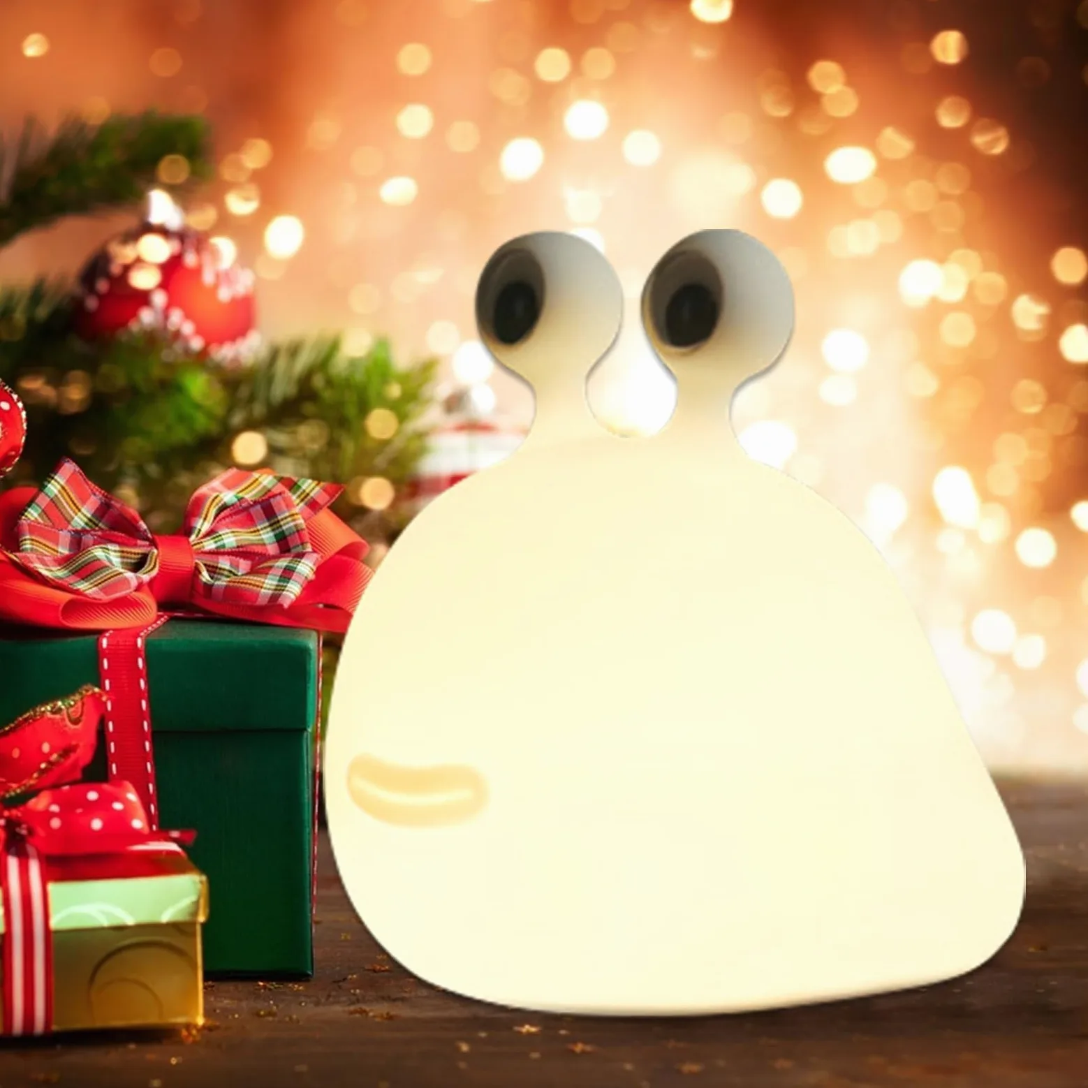 Slug Night Light Slug Lamp dla dzieci, bez BPA ABS i silikonowa lampa do łazienki, regulowana jasność i automatyczne wyłączanie, zabawny prezent na noc dla chłopców dziewczynek