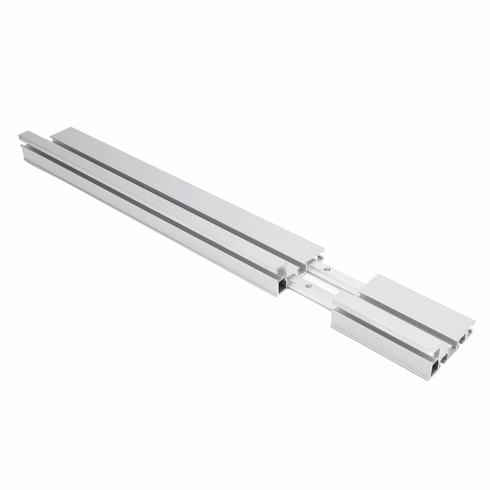 Przykładnica Ukośna Dokładna i Wszechstronna Prowadnica Teleskopowa do Obróbki Drewna, materiał ze Stopu Aluminium, Regulacja Długości w Zakresie 50–86 Cm do Pracy z piłą stołową i Stołem