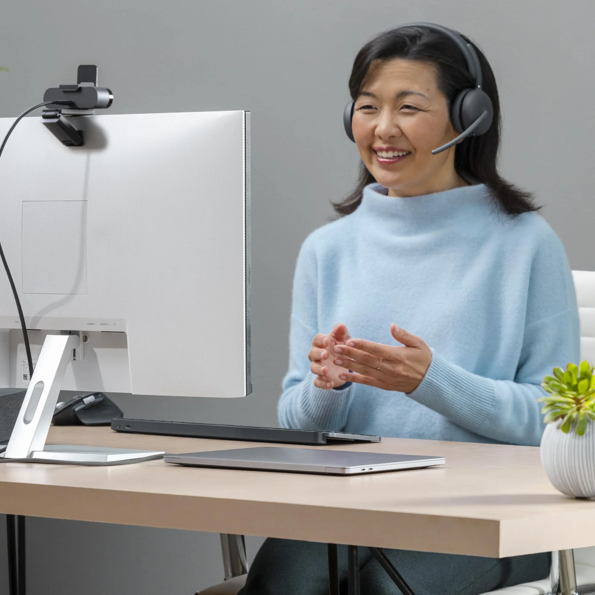 Logitech Zone Wireless 2 Premium zestaw słuchawkowy z redukcją szumów z hybrydowym ANC, Bluetooth, USB-C, USB-A, certyfikat Zoom, Google Meet, Google Voice, Fast Pair, grafitowy