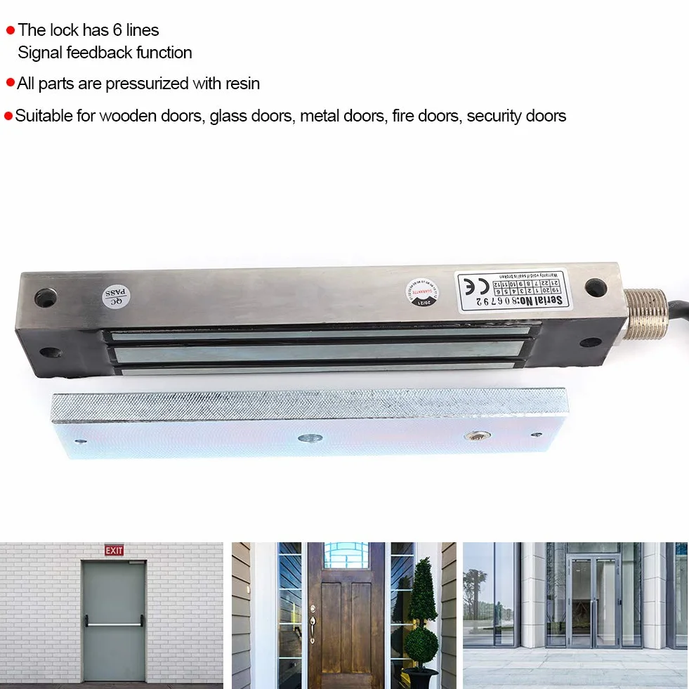 Sonew 280 kg DC12/24V magnetyczny zamek do drzwi wodoodporny stal nierdzewna