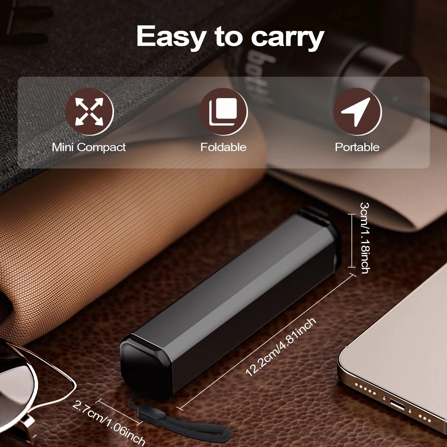 Uchwyt na telefon samolotowy, aluminiowy uchwyt na telefon do podróży samolotem, zacisk obrotowy o 360°, składany rozmiar kieszonkowy, stojak na telefon do latania, stolik na tacę, niezbędne