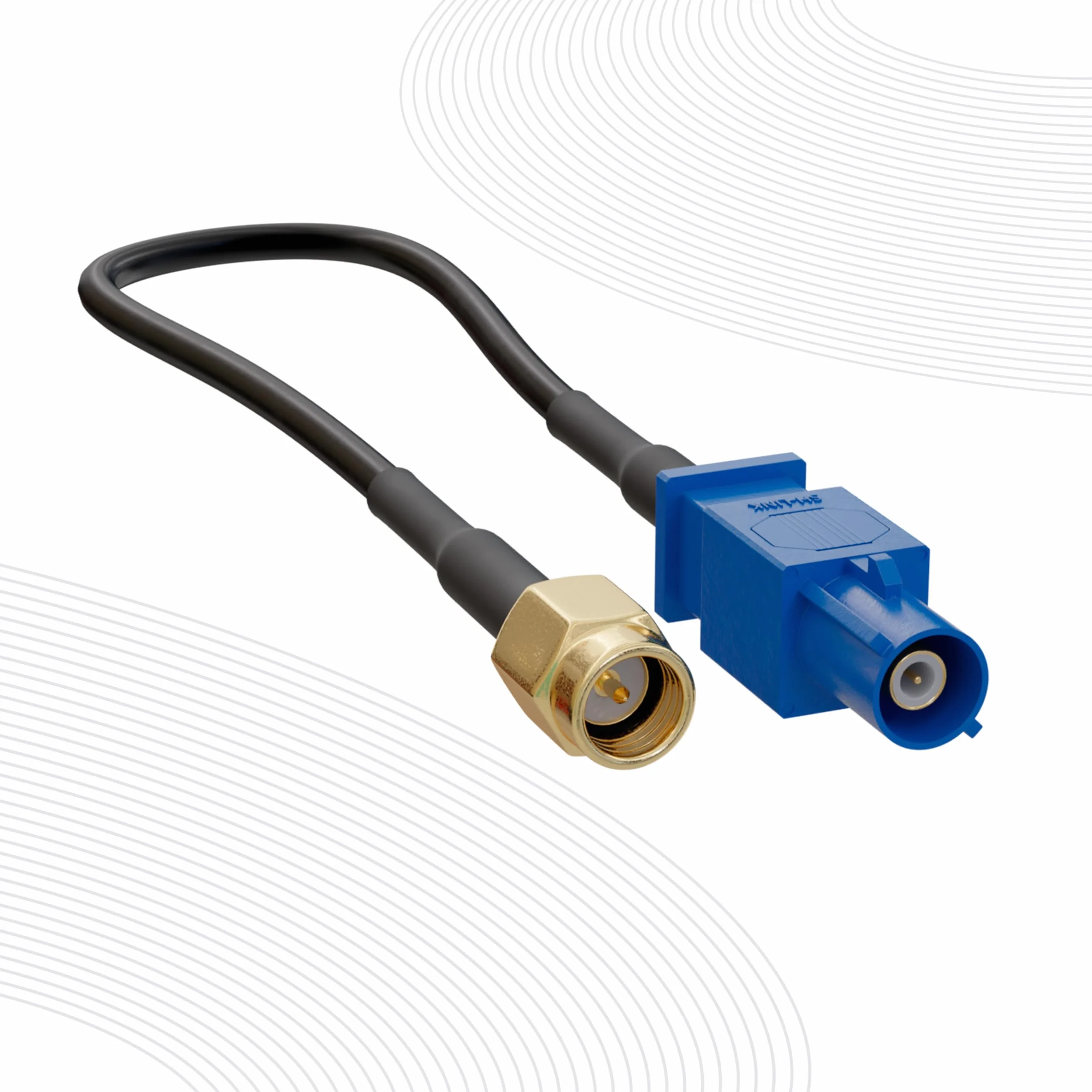 ES-FC30SMA | adapter antenowy GPS | Fakra C na SMA | Kabel Pigtail | koncentryczny | 30 cm | Auto | DVR | GPS |
