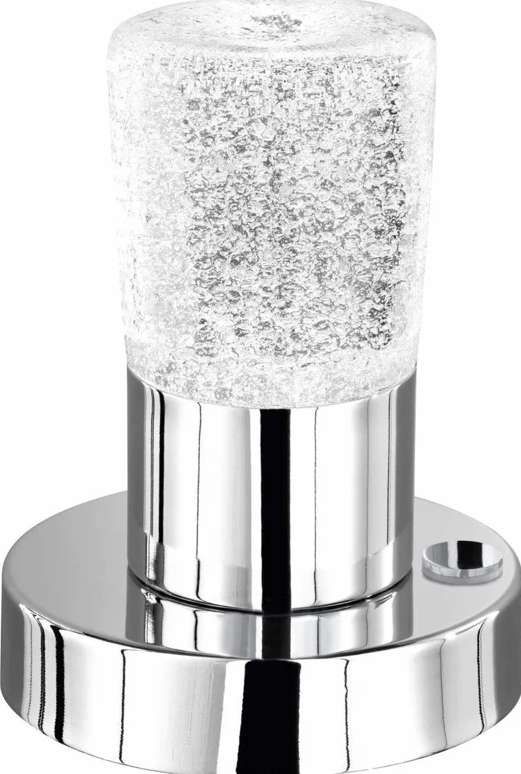 Trio Leuchten Lampa stołowa LED Cristo 529690100, metal chrom, szkło kryształowe, w zestawie 4,3 W LED, 4-krotny ściemniacz dotykowy