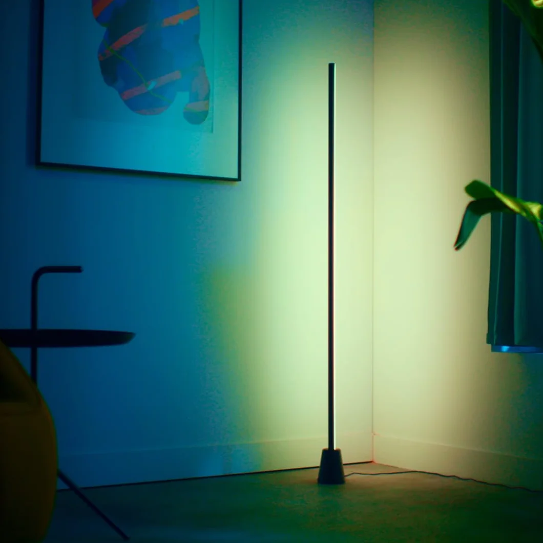 WiZ Lampa podłogowa gradient, Wyświetla wiele kolorów jednocześnie (RGBIC), Łatwy montaż i konfiguracja, łączy się z Wi-Fi, Sterowanie Aplikacją/Głosowe, Działa z Google Home, Alexą i HomeKit