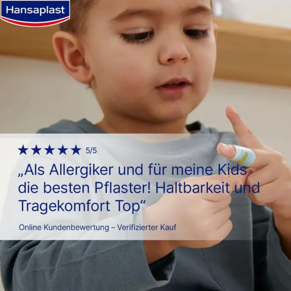 Hansaplast Opatrunki na rany dla dzieci I opatrunki wodoodporne, delikatne dla skóry, bezbolesne po usunięciu, dla zwierząt, 100 sztuk