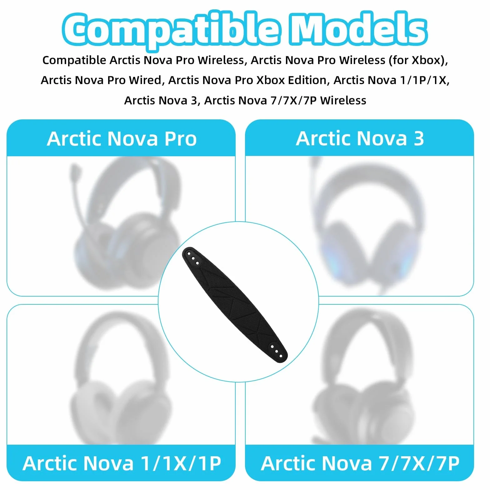 SteelSeries Pasek na Głowę do Słuchawek Miękka Pianka z Pamięcią Kształtu TPU Kompatybilny z Arctis Nova 7, Nova Pro, Nova5