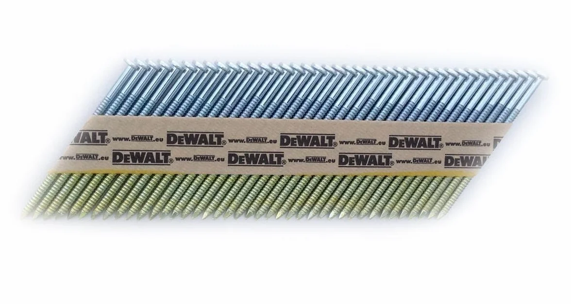 DEWALT DNW3190E gwoździe typu D (typ 34°, łeb D, gładkie, drutowe, Ø: 3,10 mm, długość: 90 mm, pasują do gwoździarki akumulatorowej DCN690, DCN691, DCN692, DCN695, gwoździarka pneumatyczna DPN9033 i