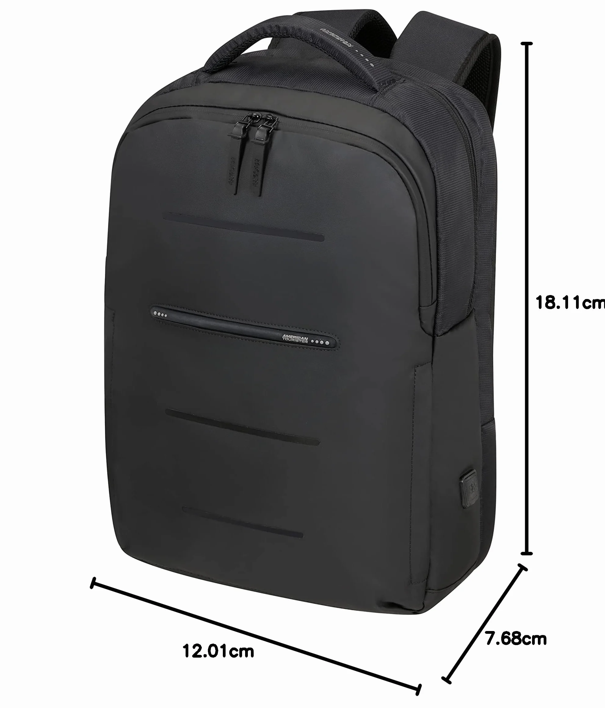American Tourister Urban Groove UG12 - Plecak na laptop 15.6″ (46 cm) - Plecak biznesowy i szkolny z uchwytem na butelkę, Ergonomiczny, Smart Sleeve - 20.5L - Czarny (Black)