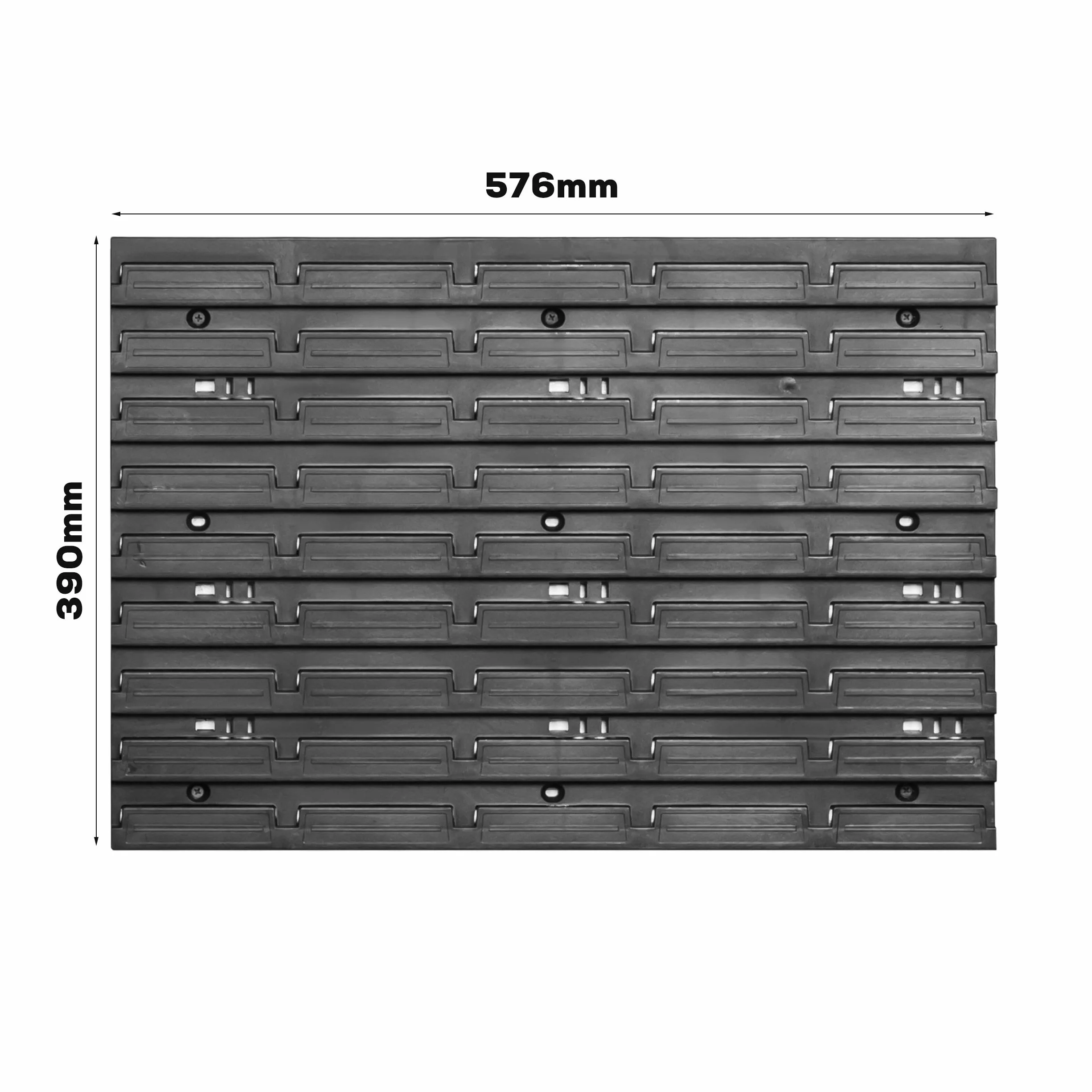 60 pudełek do układania w stos, regał ścienny, pokrywa z tworzywa sztucznego, 175,5 x 78 cm, uchwyt na narzędzia, warsztat, garaż, system magazynowy, pojemniki do przechowywania