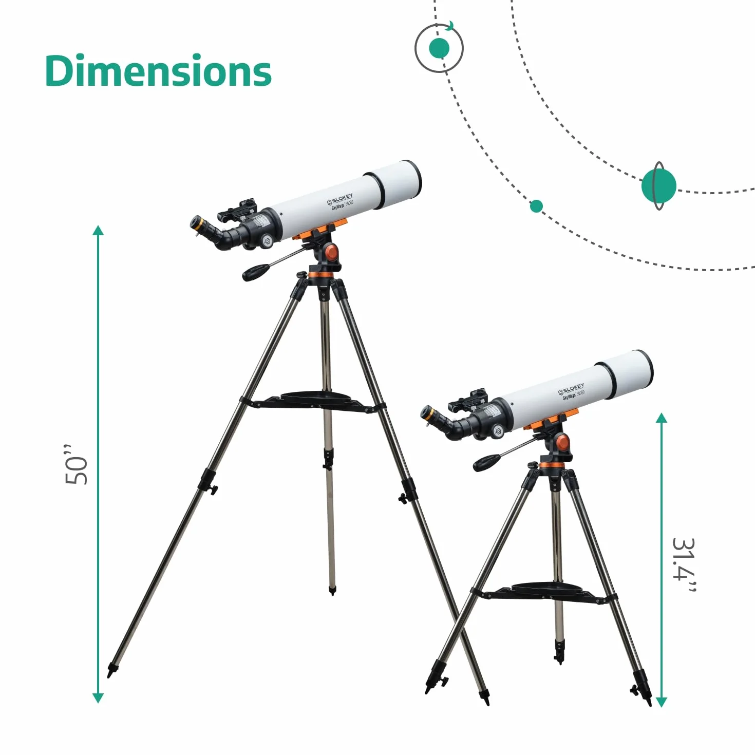 Teleskop astronomiczny 20x250 przenośny do obserwacji księżyca planet gwiazd