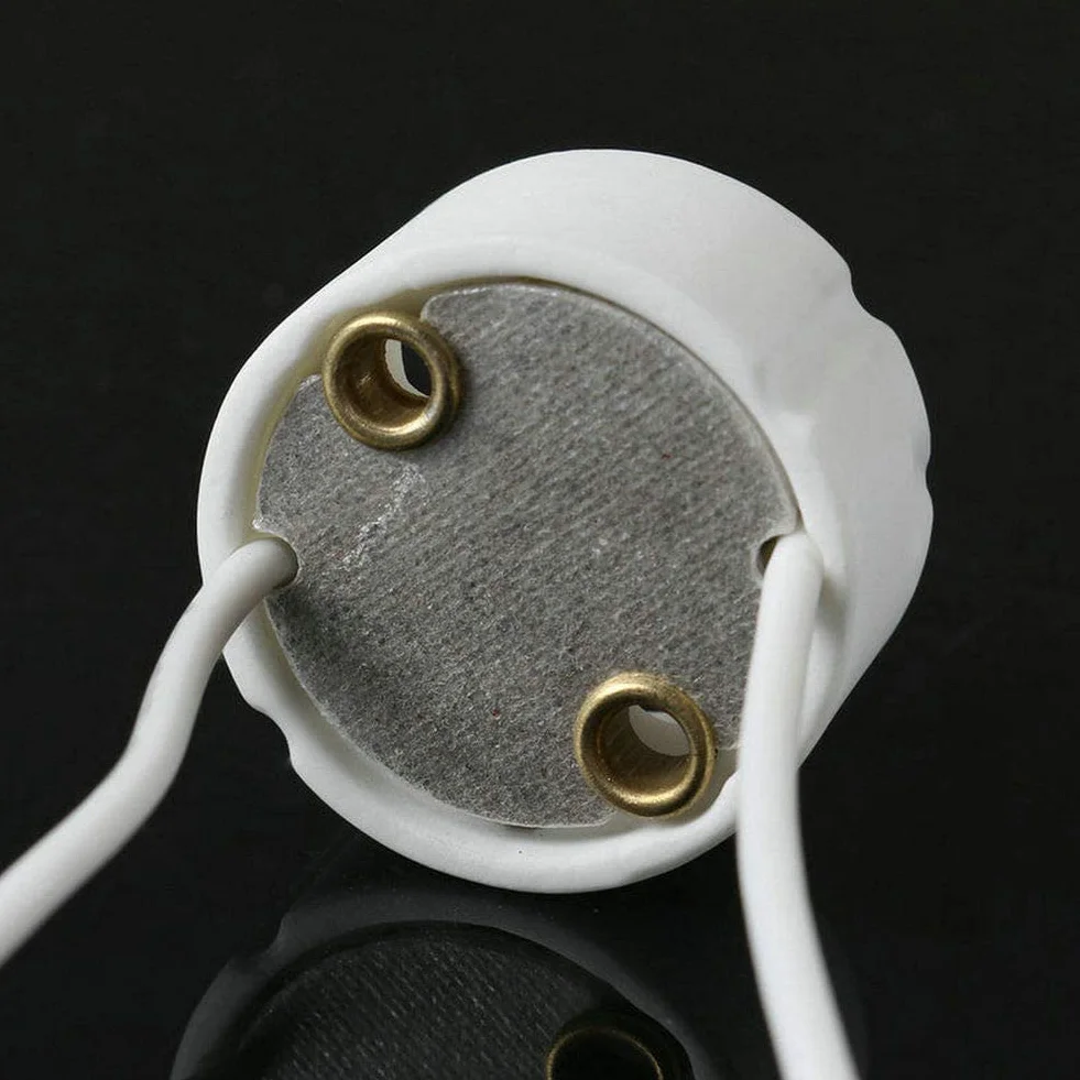 LATRAT 10 sztuk oprawek GU10 z kablem do lamp LED i halogenowych, 0-250 V, ceramiczna oprawka GU10 do reflektorów punktowych LED i lamp halogenowych