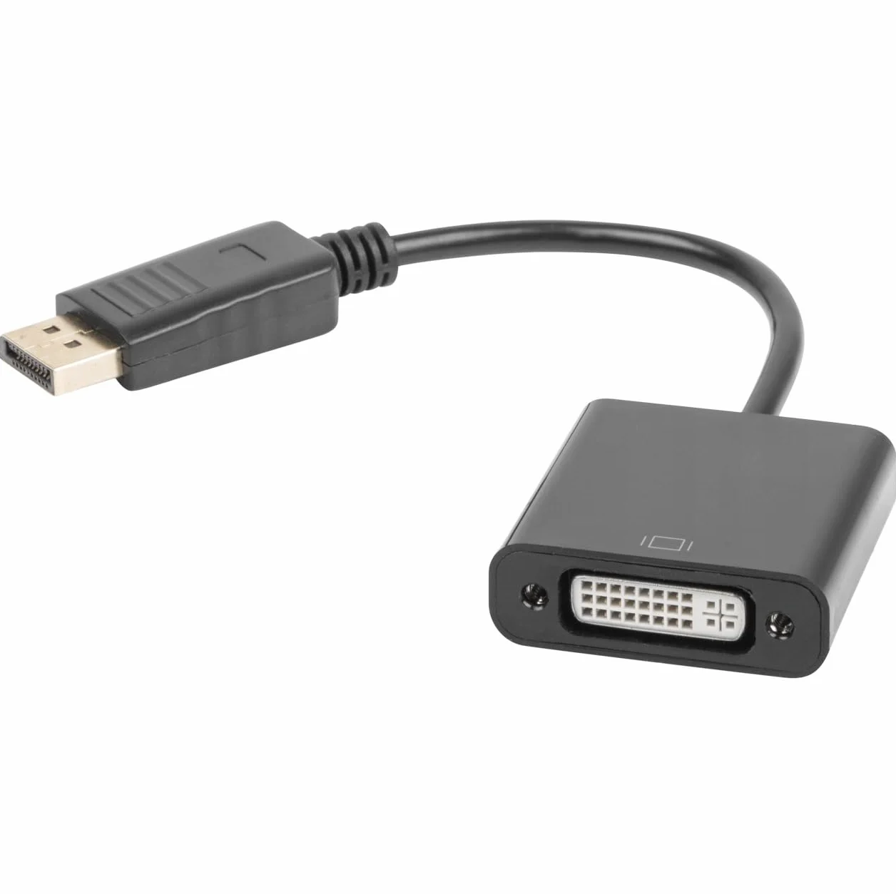 Lanberg Displayport 1.1A Dvi-D Dual Link adapter kabel 10 cm czarny