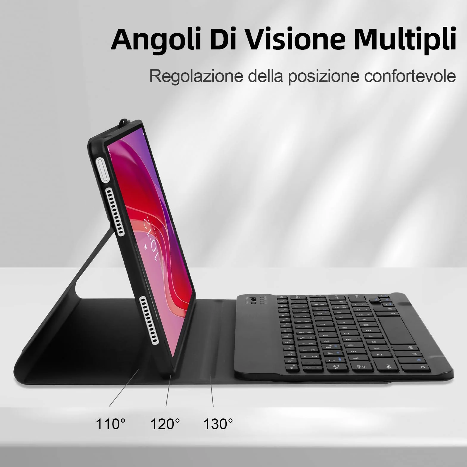 Etui na klawiaturę Lenovo Tab M11 11" Bluetooth QWERTY Wymienna klawiatura etui ochronne czarne