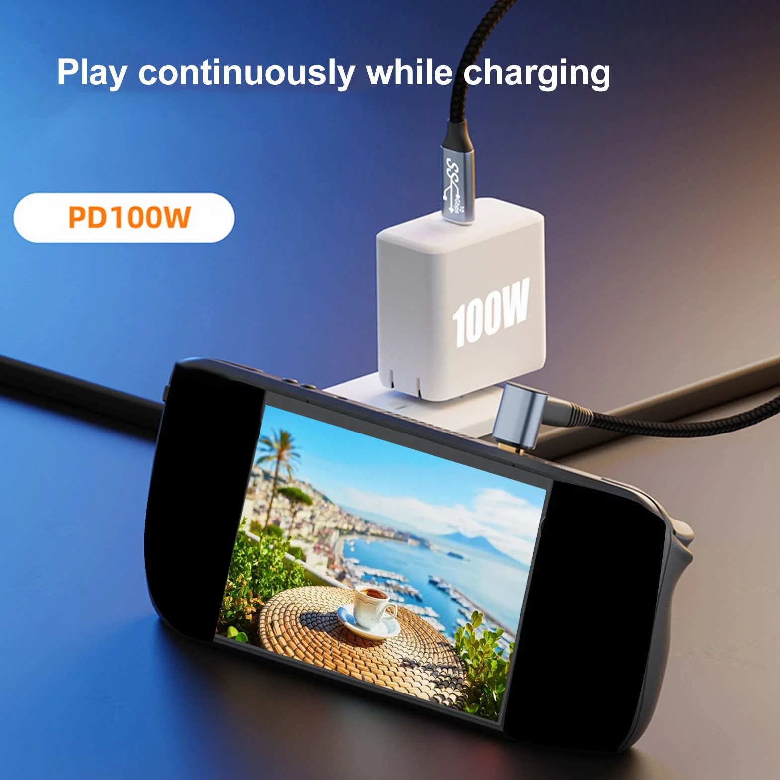 Kabel USB C na USB C 90 Stopni 100 W Kątowy Typ C PD Szybkie ładowanie 4K 60Hz USB 3.2 Gen2 150 cm