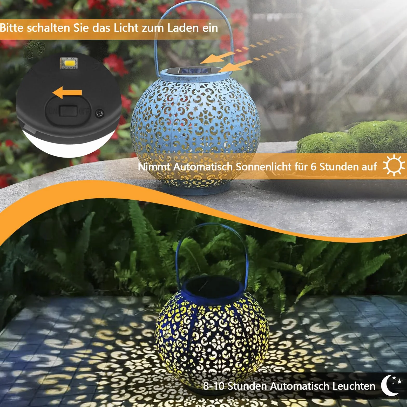 HELESIN Lampy solarne, części zamienne, 2 x śred. 8 cm, lampa solarna z jasnymi diodami LED, wodoszczelność IP65, panel słoneczny, część zamienna do latarni solarnych, lamp ogrodowych