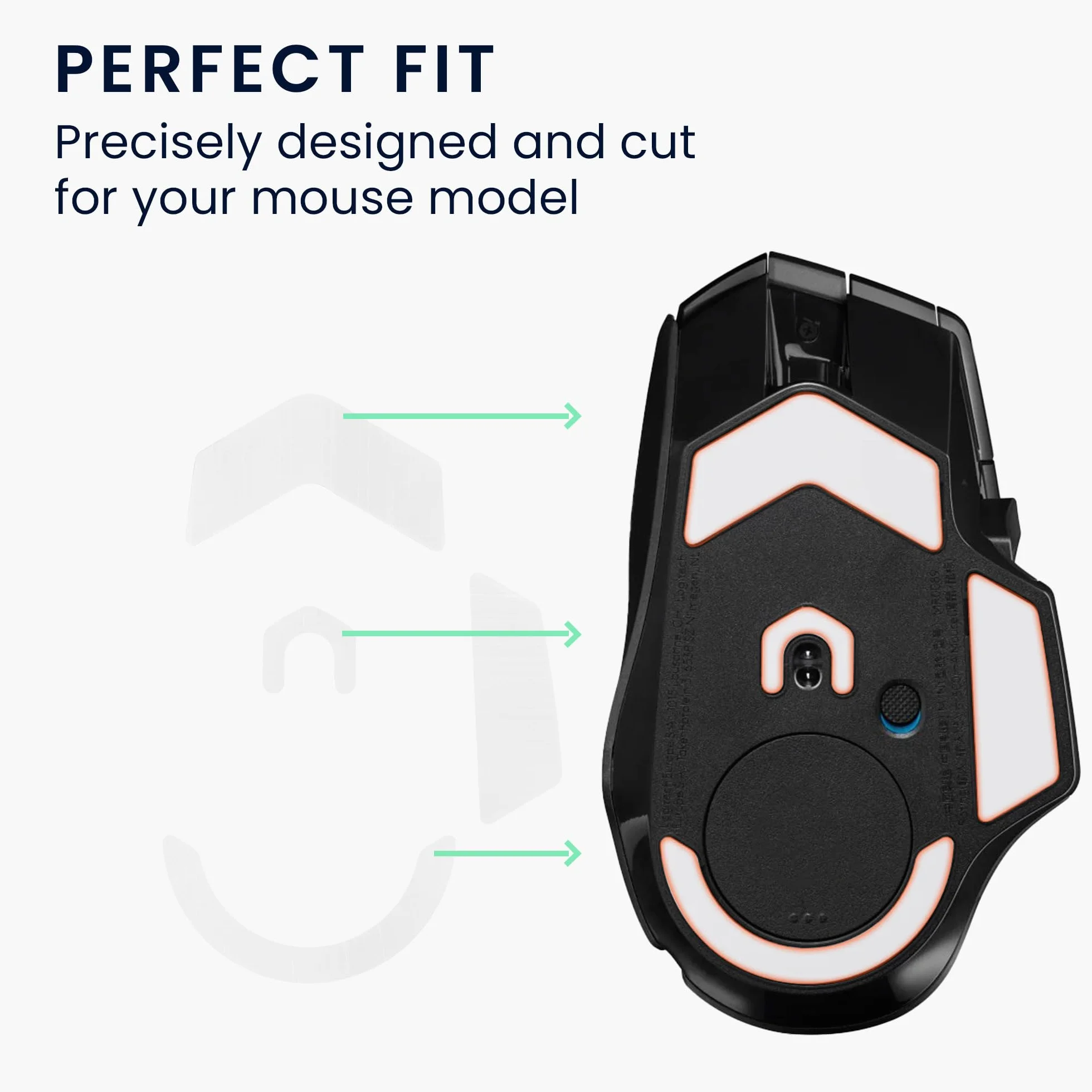 kwmobile Zamiennik nóżek myszy kompatybilny z Logitech G502 X Plus podkładka pod mysz komputerową – biała