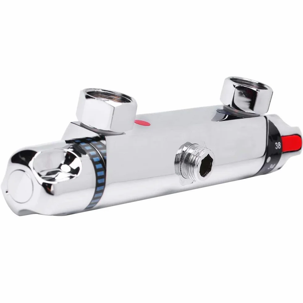 Termostat prysznicowy, bateria natryskowa bateria natryskowa termostat bateria natryskowa termostatyczny miedziany termostat prysznicowy bateria natryskowa bateria natryskowa, blokada bezpieczeństwa 38 ℃