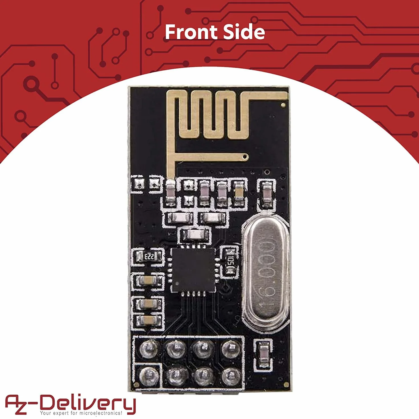 AZDelivery NRF24L01 2,4 GHz Moduł bezprzewodowy kompatybilny z Arduino Raspberry Pi
