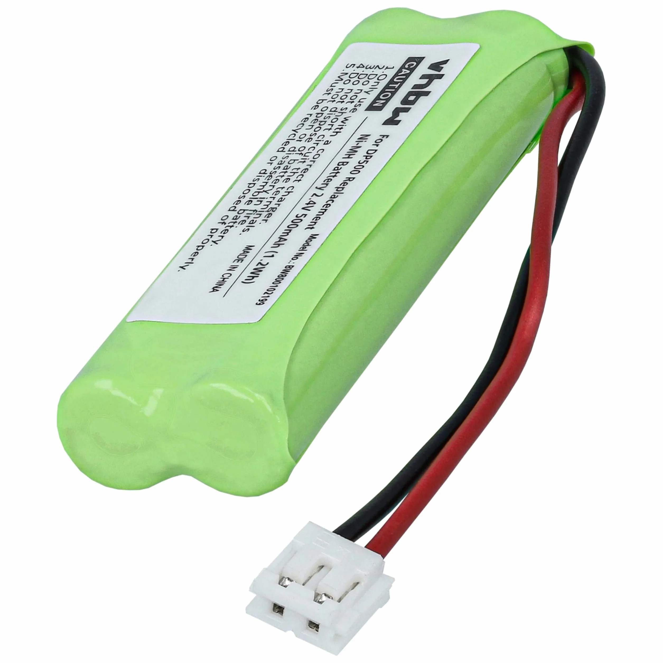 vhbw 2 x akumulator Ni-MH 500 mAh (2,4 V) kompatybilny z telefonem stacjonarnym Medion MD83242, MD83282 zastępuje VT50AAAALH2BMJZ, GP1010, GPHC05RN01.