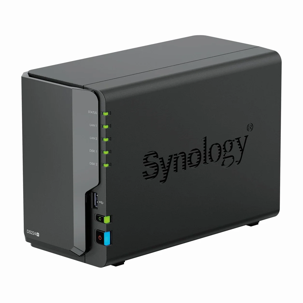 Synology DS224+ 2-Bay Diskstation NAS (Intel Celeron J4125 4-rdzeniowy 2,0 GHz 2 GB DDR4 RAM 2xRJ-45 1 GbE port LAN) 8 TB pakiet z 2 dyskami twardymi WD Red Plus (WD40EFPX - 68C6CN0)